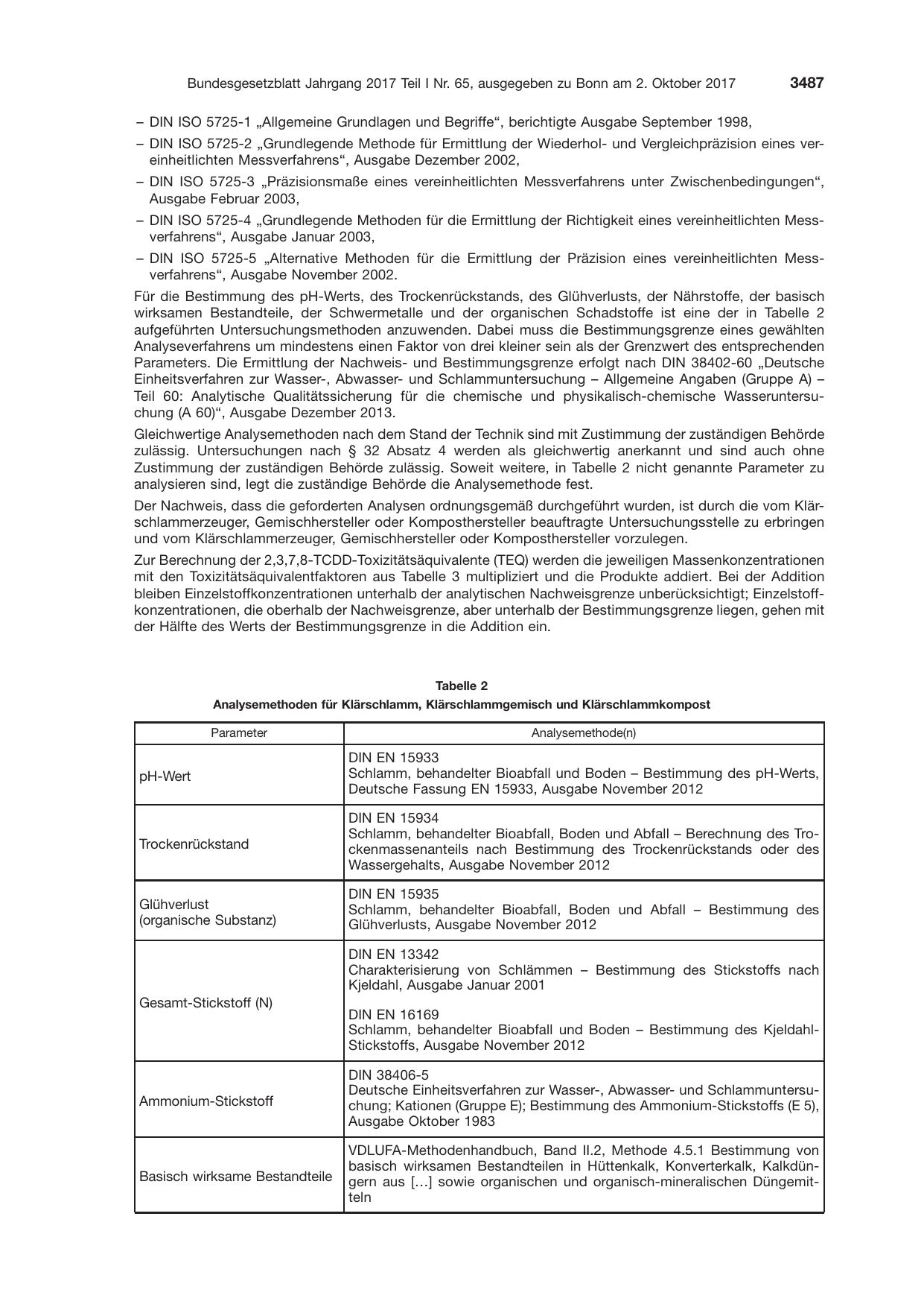 BGBl. 2017, Seite 3487 — Originalseite als Abbildung