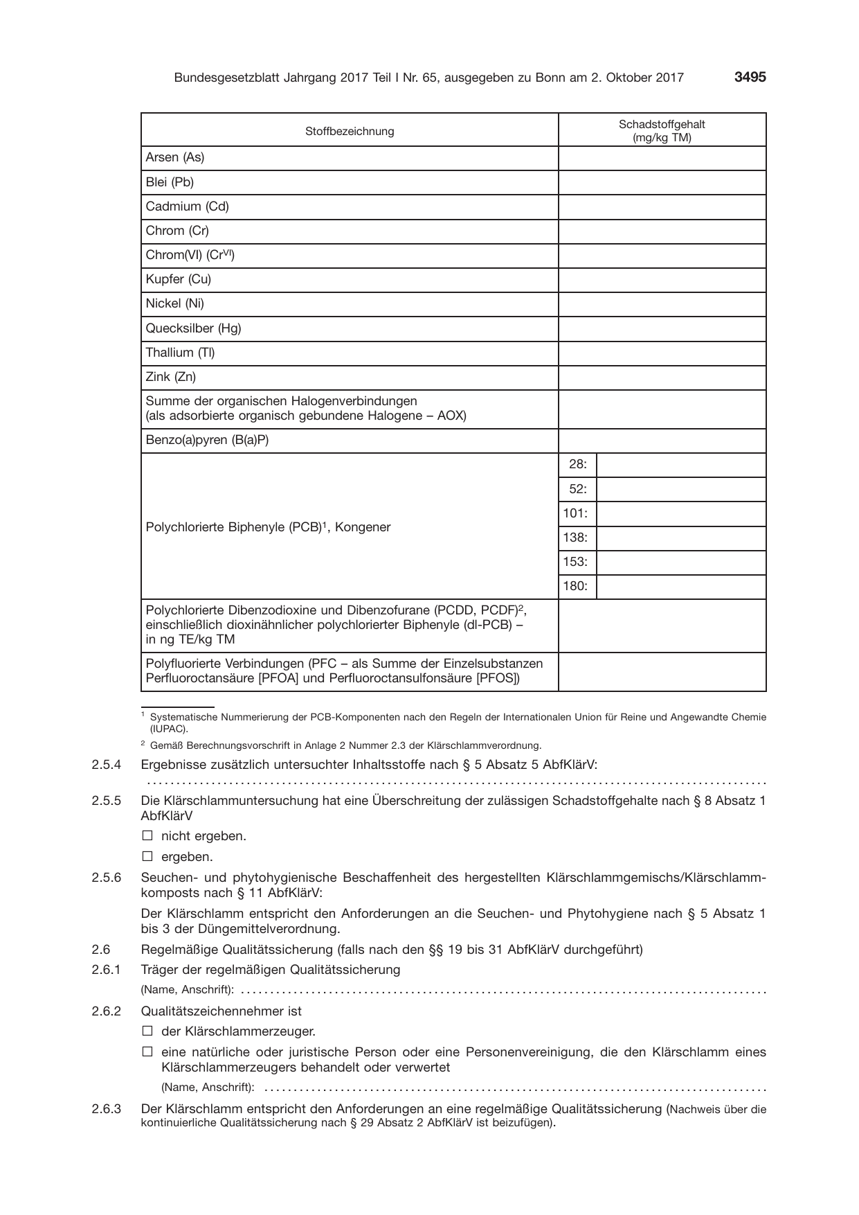 BGBl. 2017, Seite 3495 — Originalseite als Abbildung