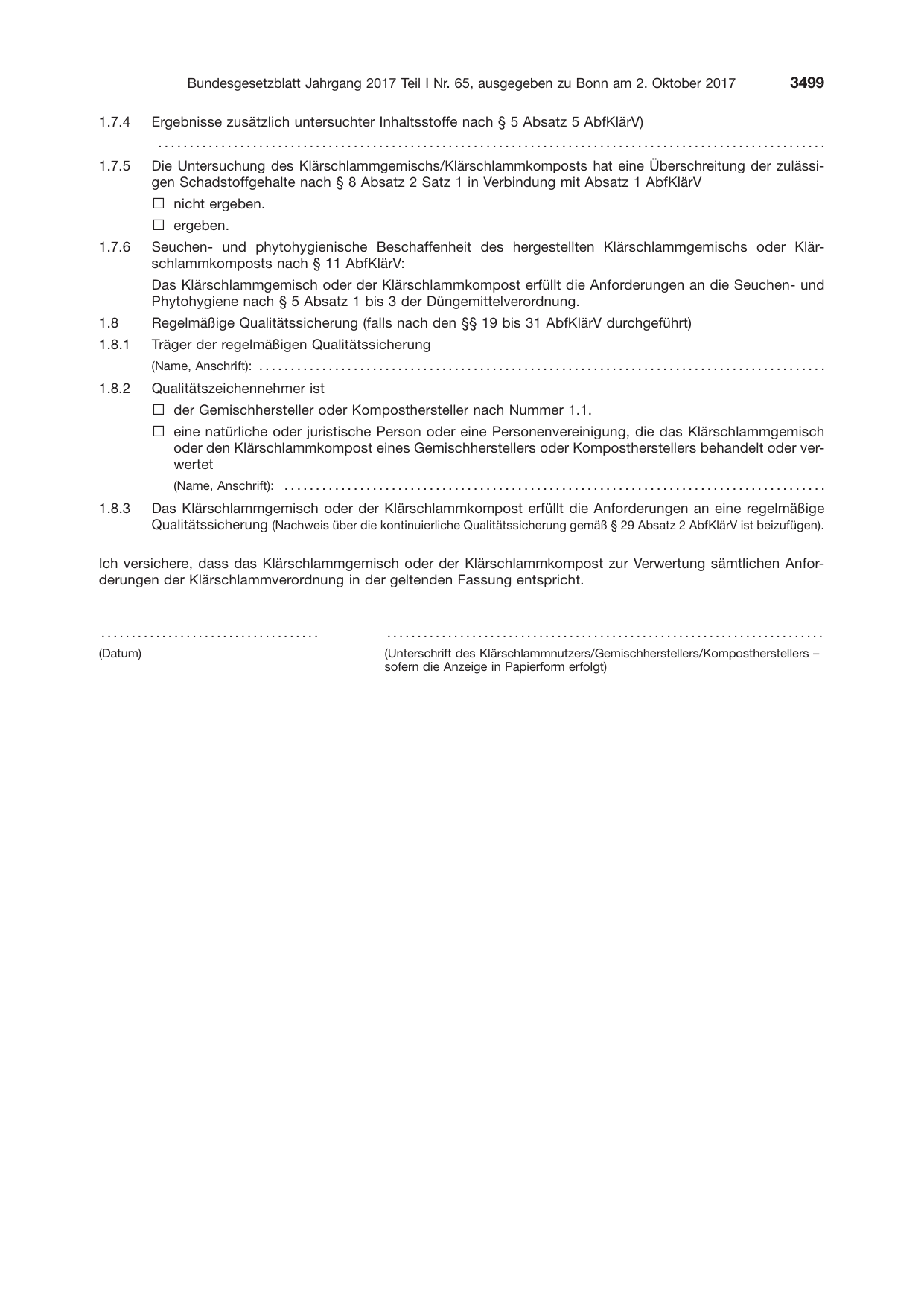 BGBl. 2017, Seite 3499 — Originalseite als Abbildung
