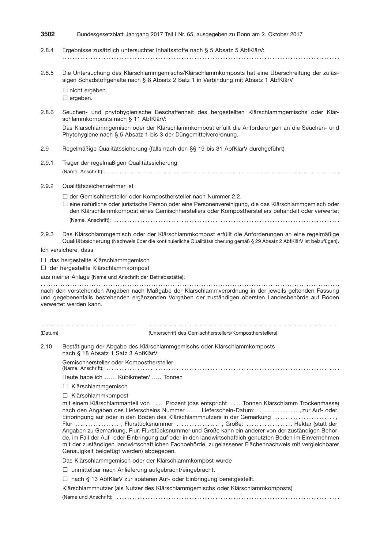 BGBl. 2017, Seite 3502 — Originalseite als Abbildung