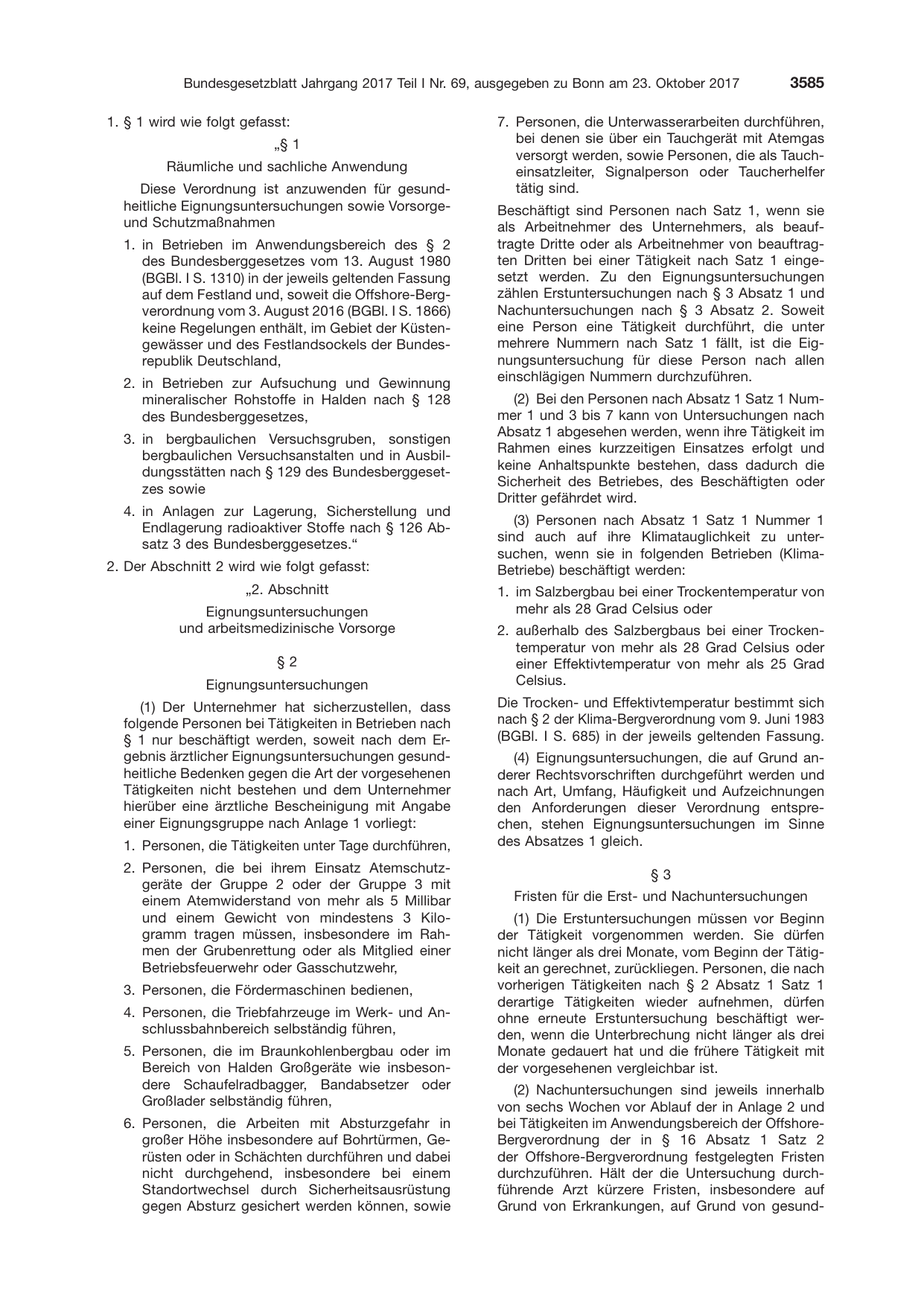 BGBl. 2017, Seite 3585 — Originalseite als Abbildung