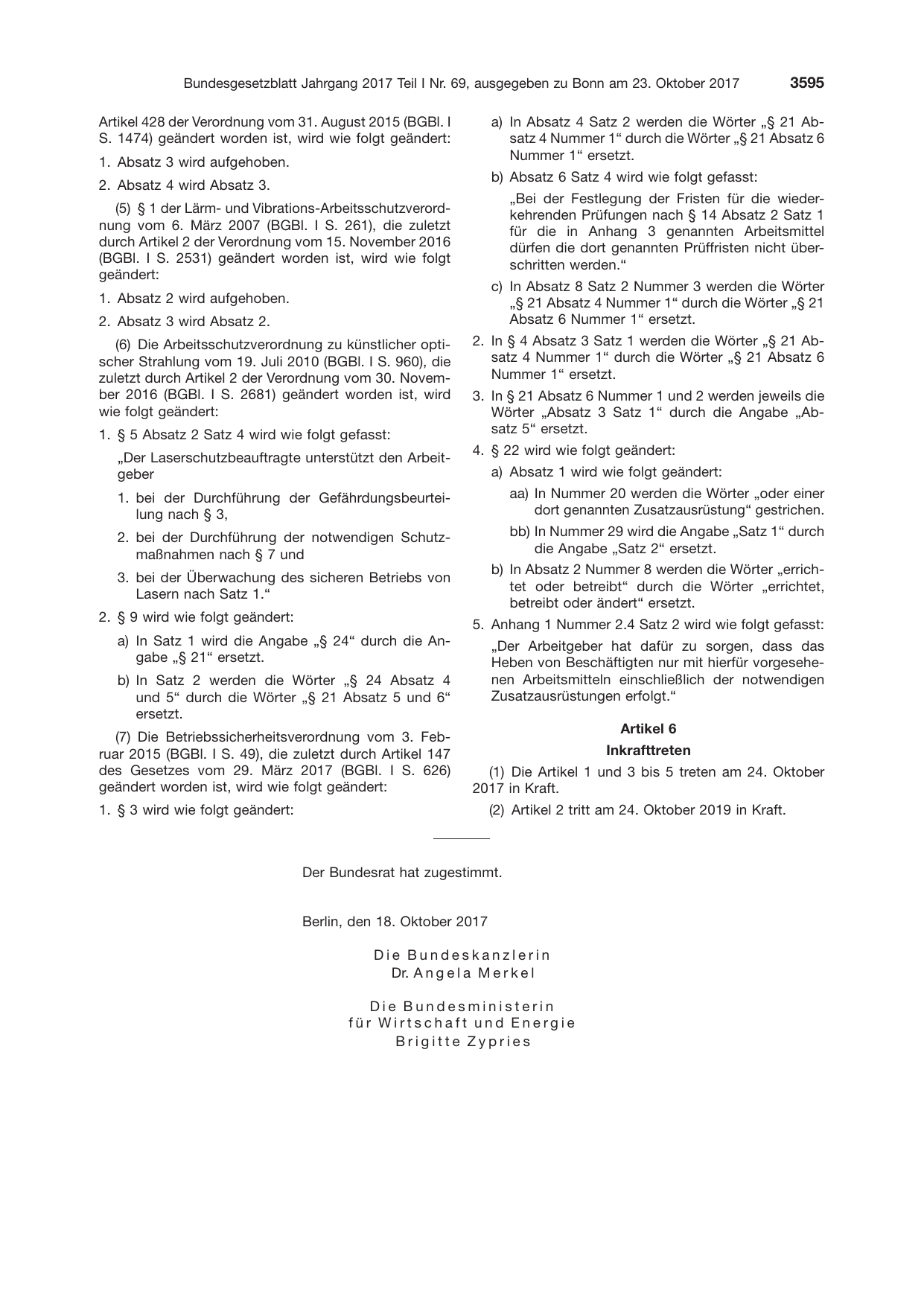 BGBl. 2017, Seite 3595 — Originalseite als Abbildung