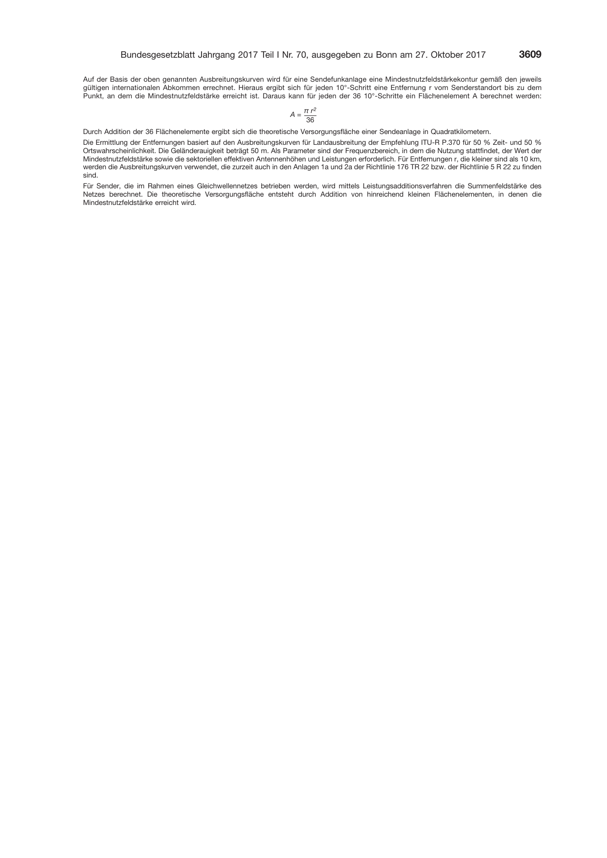 BGBl. 2017, Seite 3609 — Originalseite als Abbildung