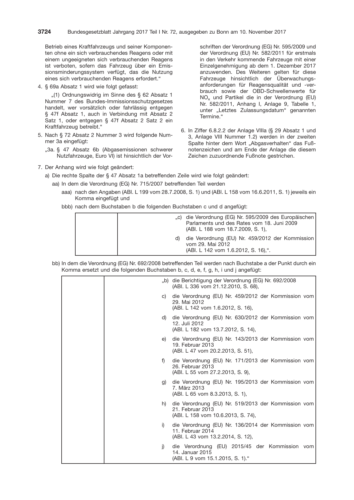 BGBl. 2017, Seite 3724 — Originalseite als Abbildung