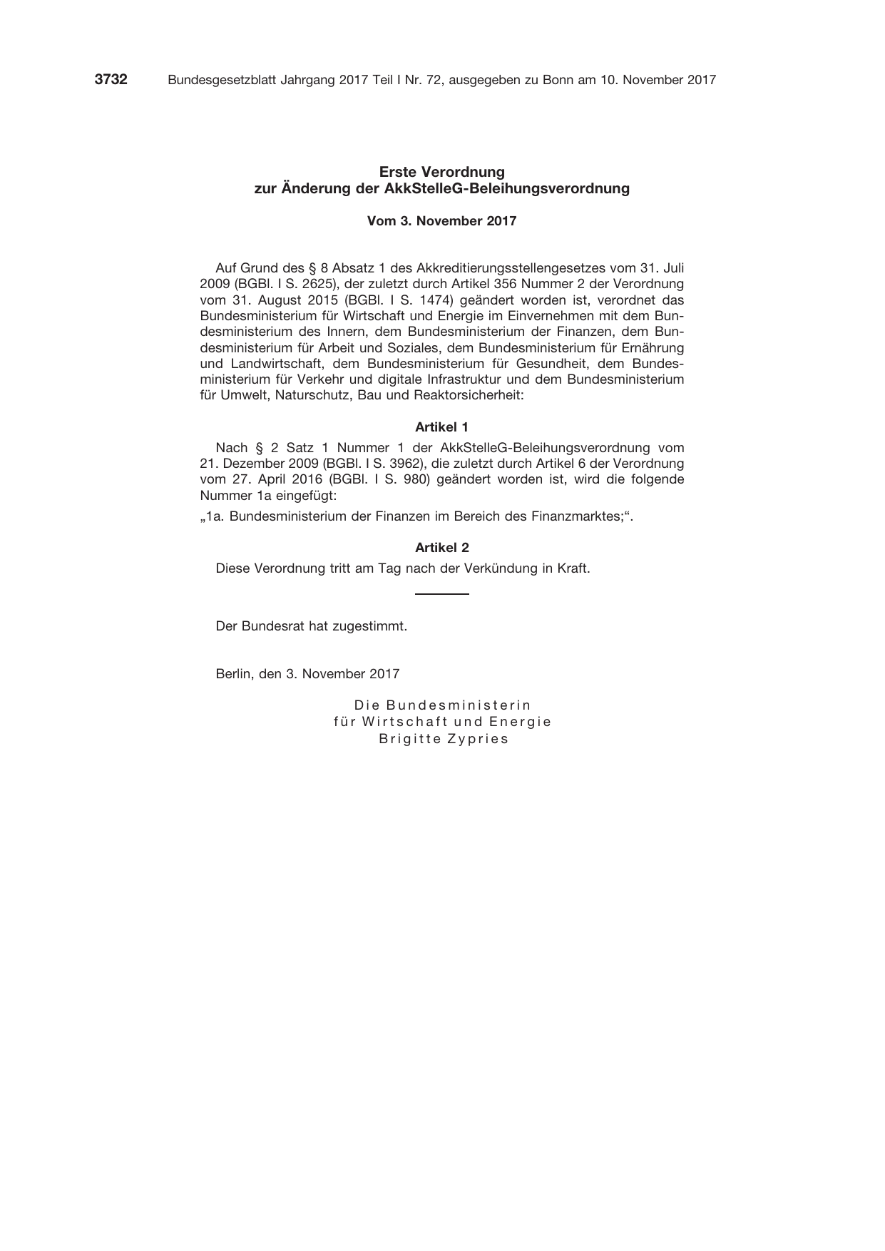 BGBl. 2017, Seite 3732 — Originalseite als Abbildung
