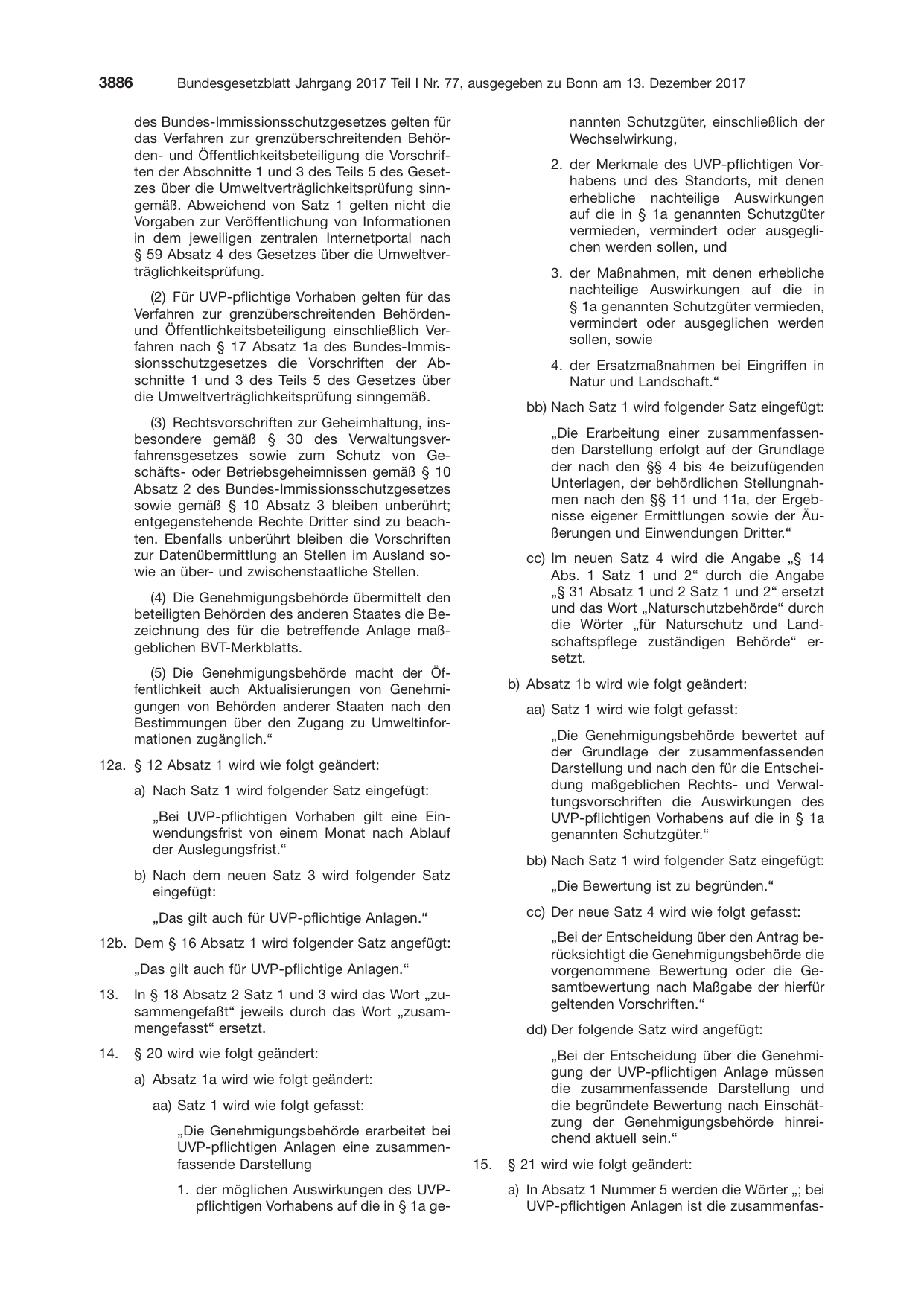 BGBl. 2017, Seite 3886 — Originalseite als Abbildung