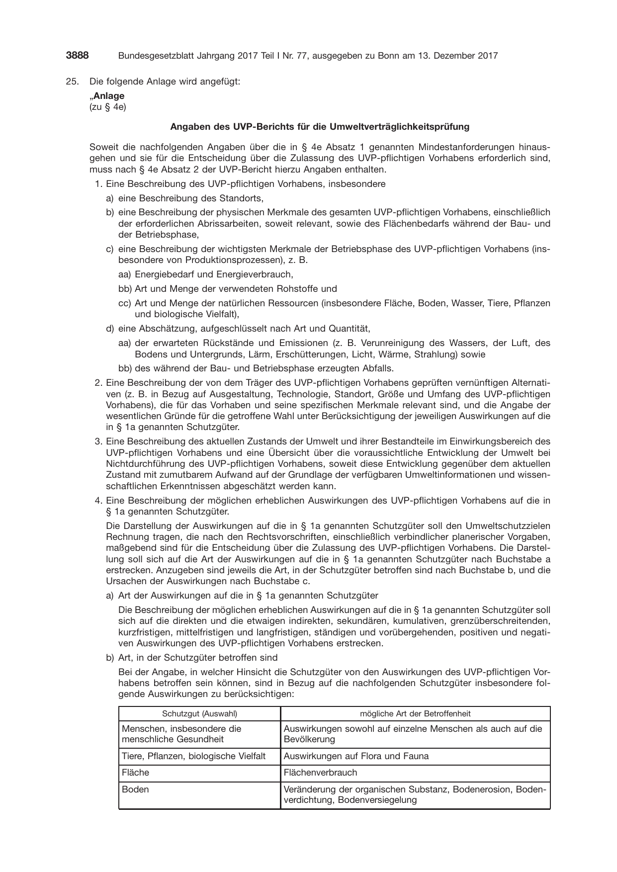 BGBl. 2017, Seite 3888 — Originalseite als Abbildung