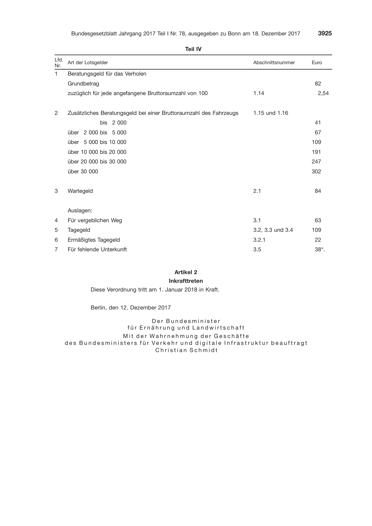 BGBl. 2017, Seite 3925 — Originalseite als Abbildung