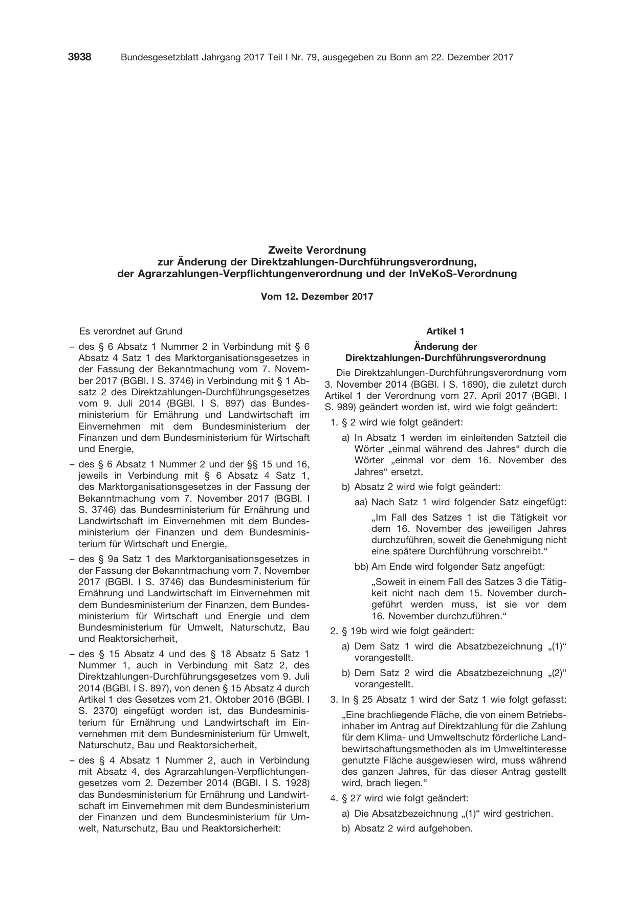 BGBl. 2017, Seite 3938 — Originalseite als Abbildung