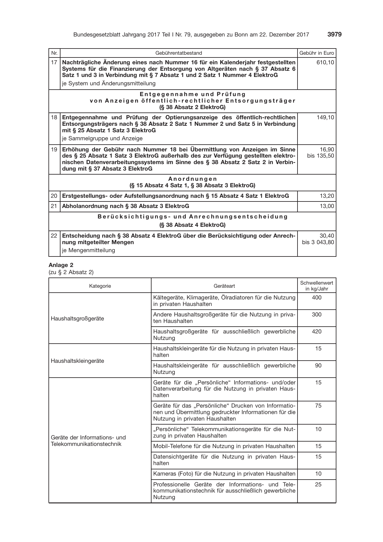 BGBl. 2017, Seite 3979 — Originalseite als Abbildung