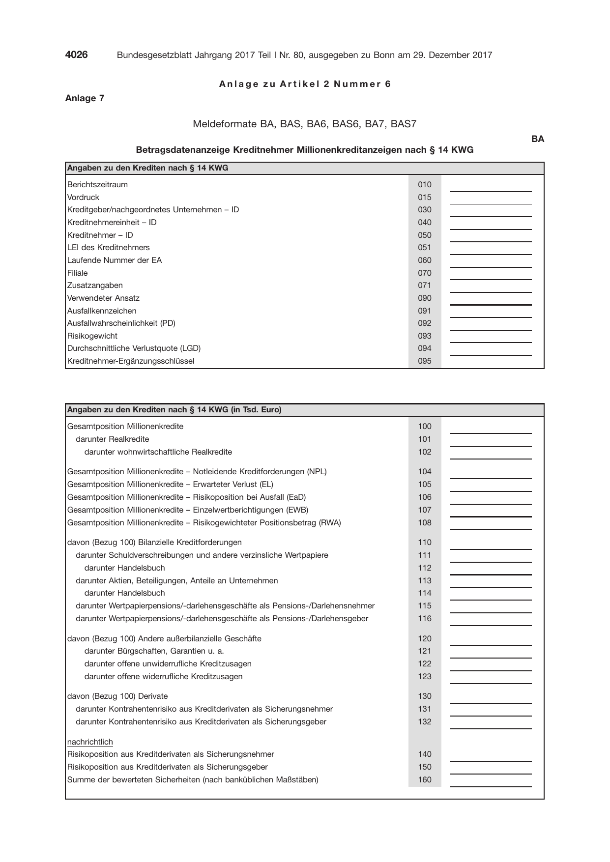BGBl. 2017, Seite 4026 — Originalseite als Abbildung