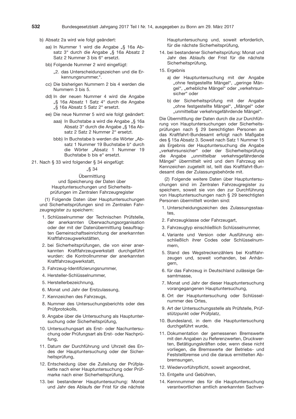 BGBl. 2017, Seite 532 — Originalseite als Abbildung
