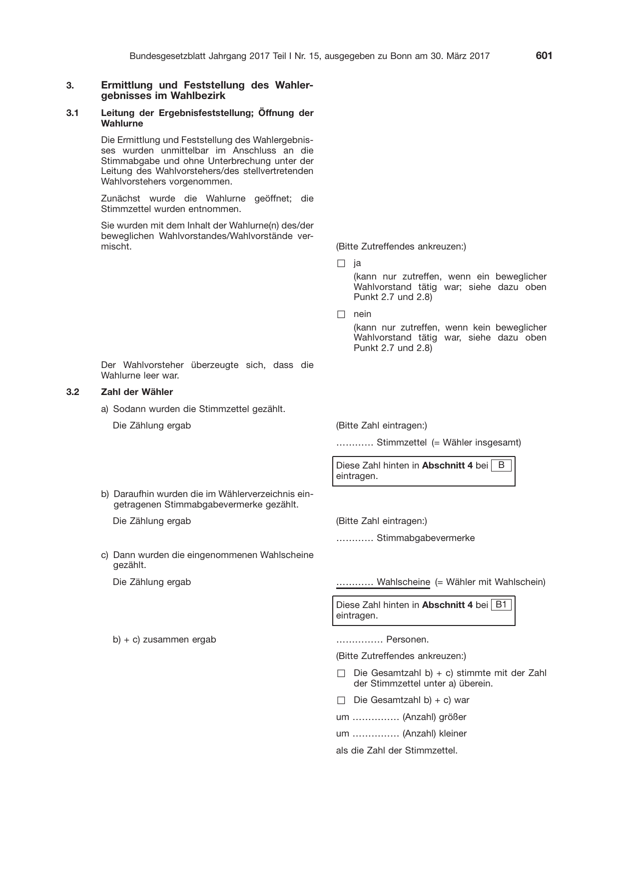 BGBl. 2017, Seite 601 — Originalseite als Abbildung