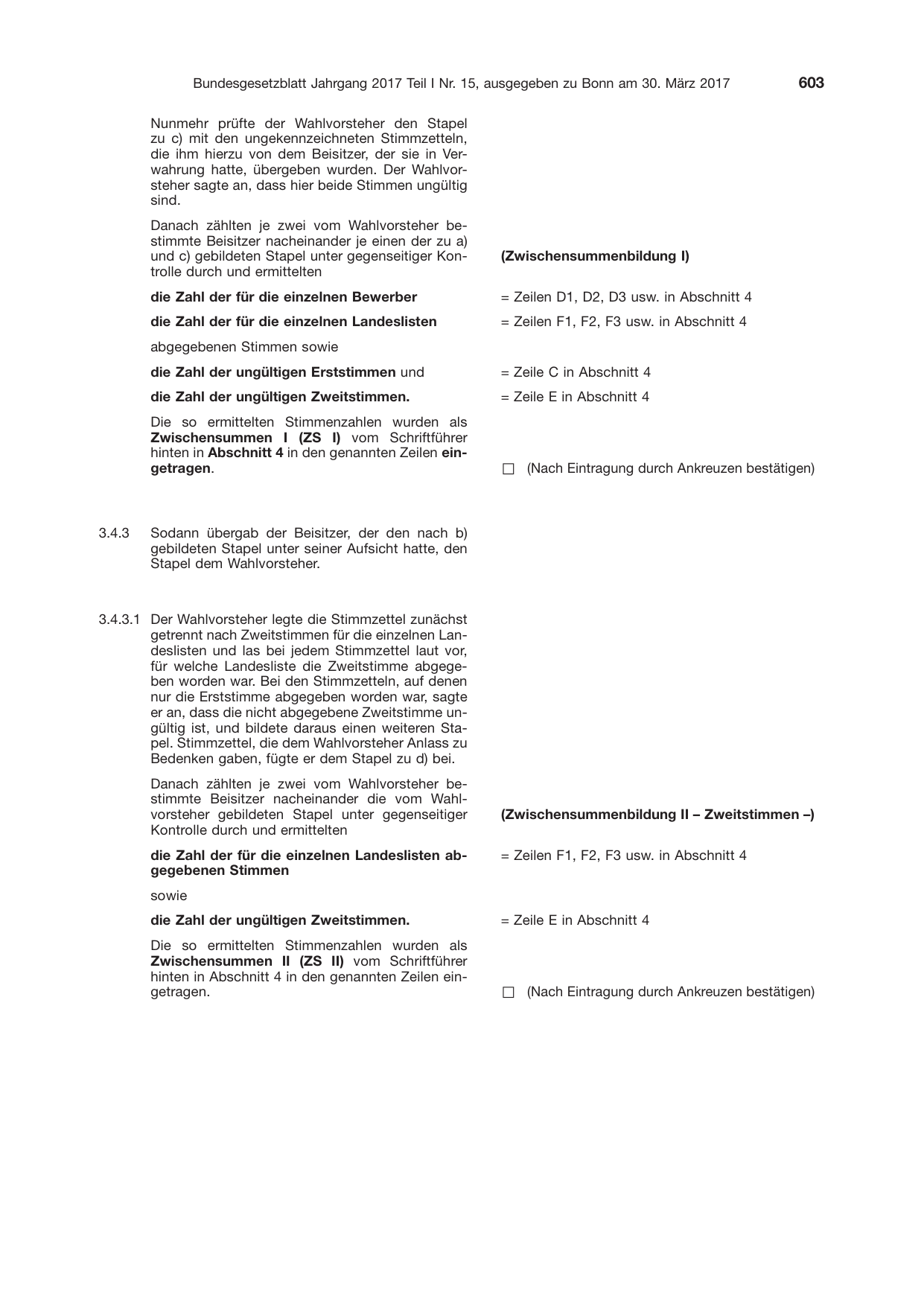 BGBl. 2017, Seite 603 — Originalseite als Abbildung