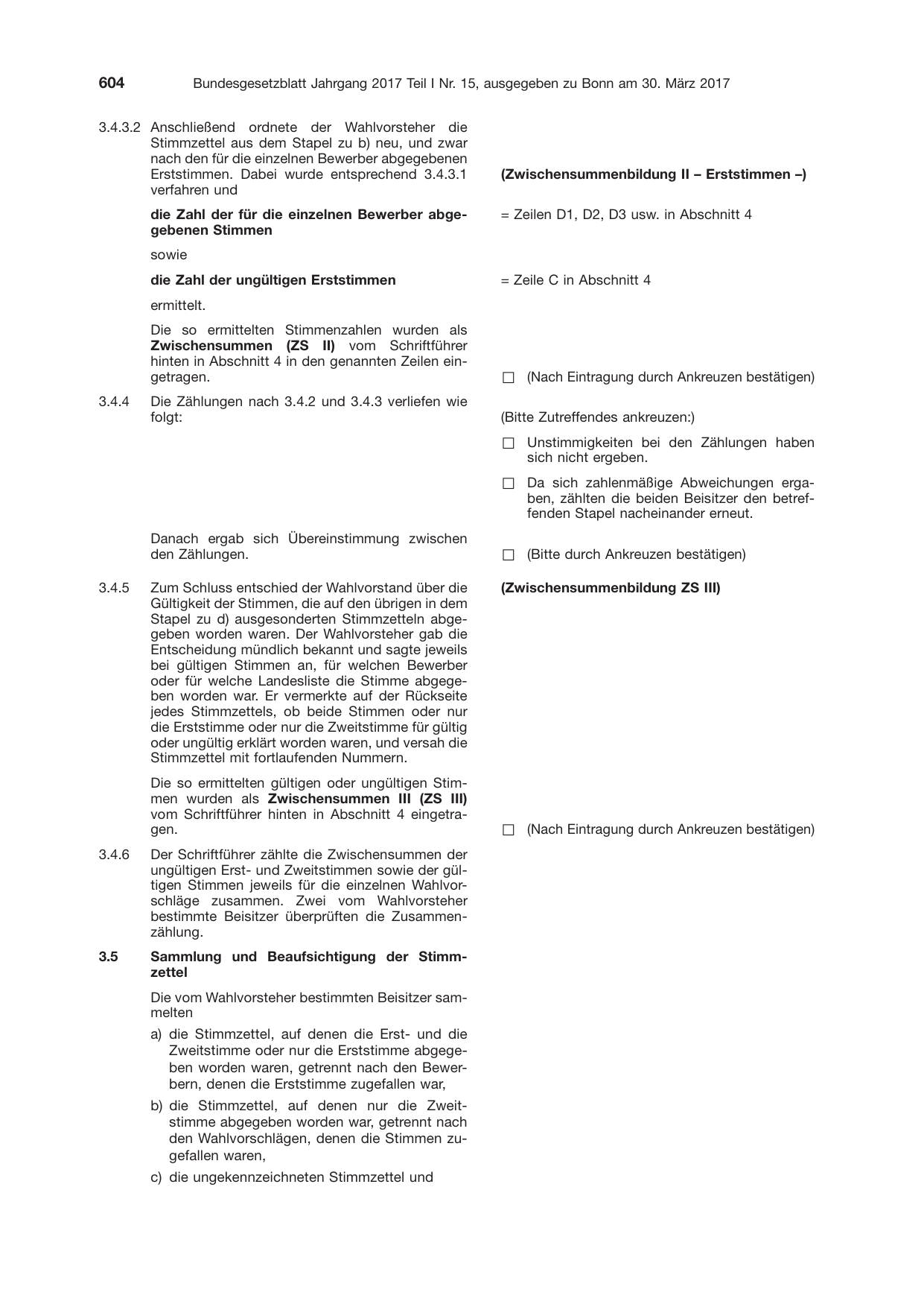 BGBl. 2017, Seite 604 — Originalseite als Abbildung