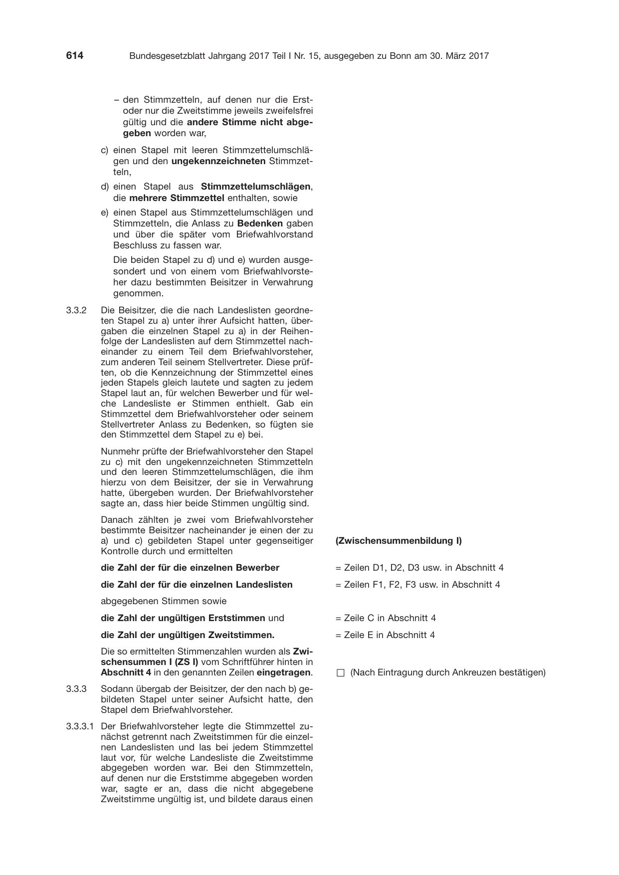 BGBl. 2017, Seite 614 — Originalseite als Abbildung