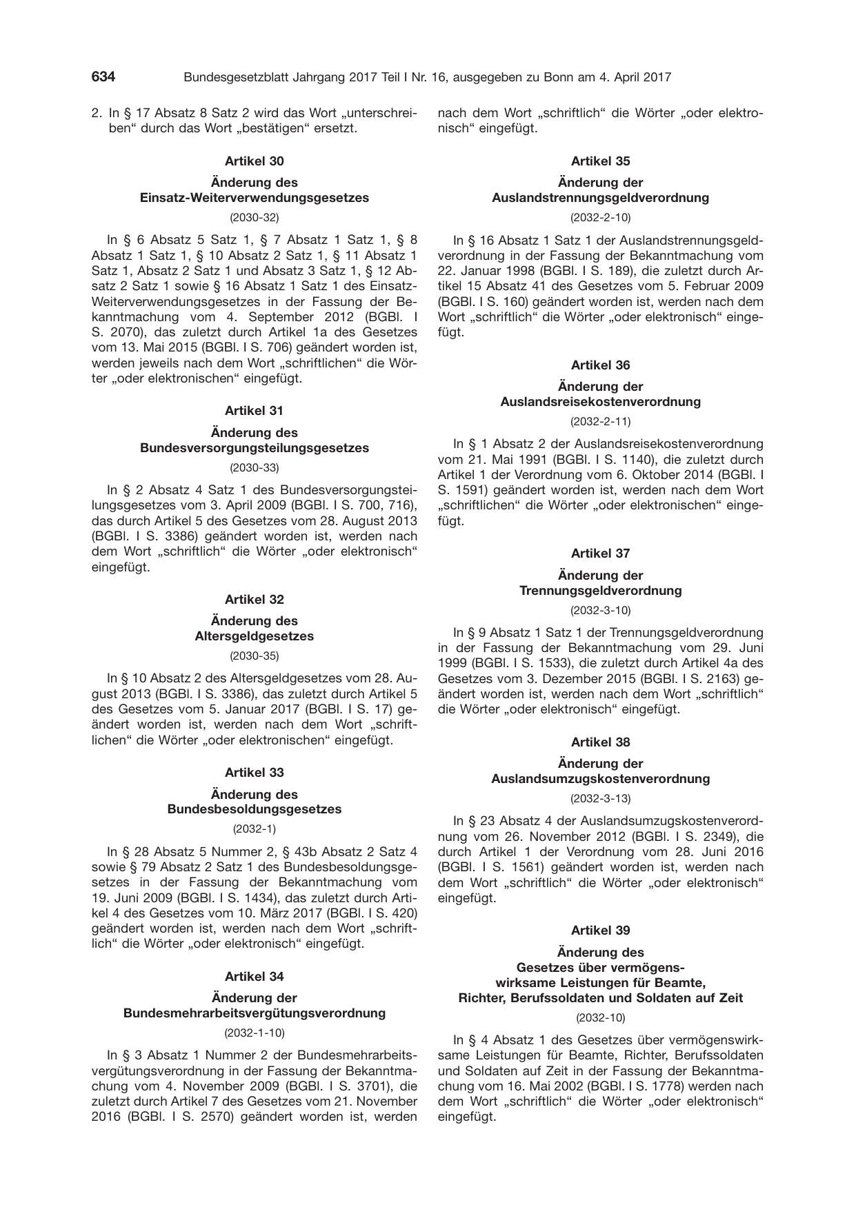 BGBl. 2017, Seite 634 — Originalseite als Abbildung