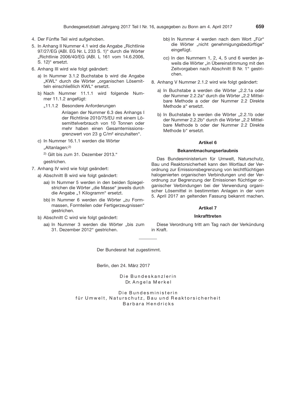 BGBl. 2017, Seite 659 — Originalseite als Abbildung