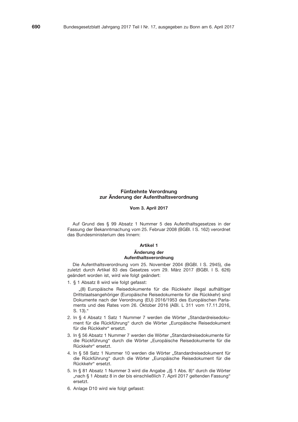 BGBl. 2017, Seite 690 — Originalseite als Abbildung