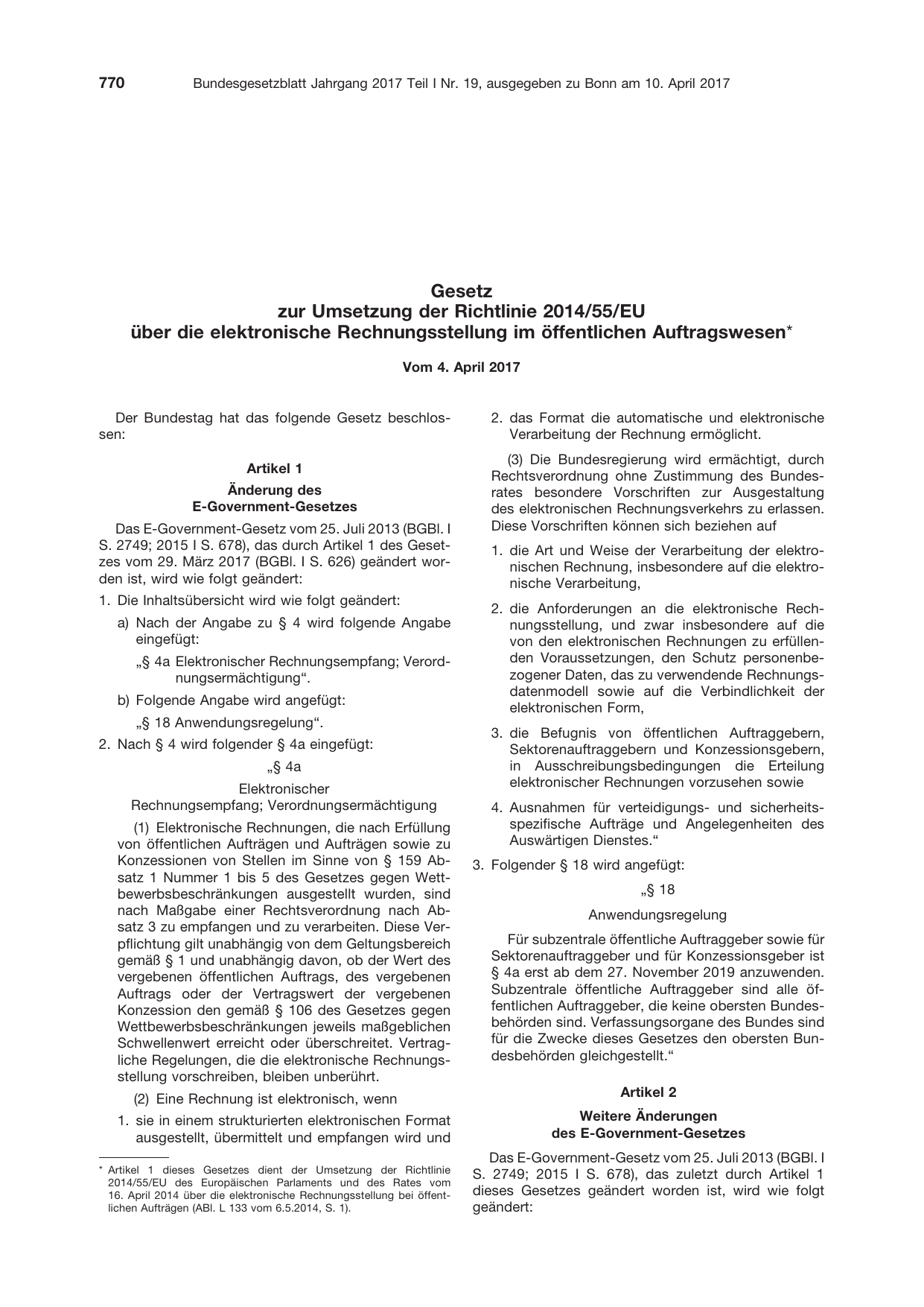 BGBl. 2017, Seite 770 — Originalseite als Abbildung