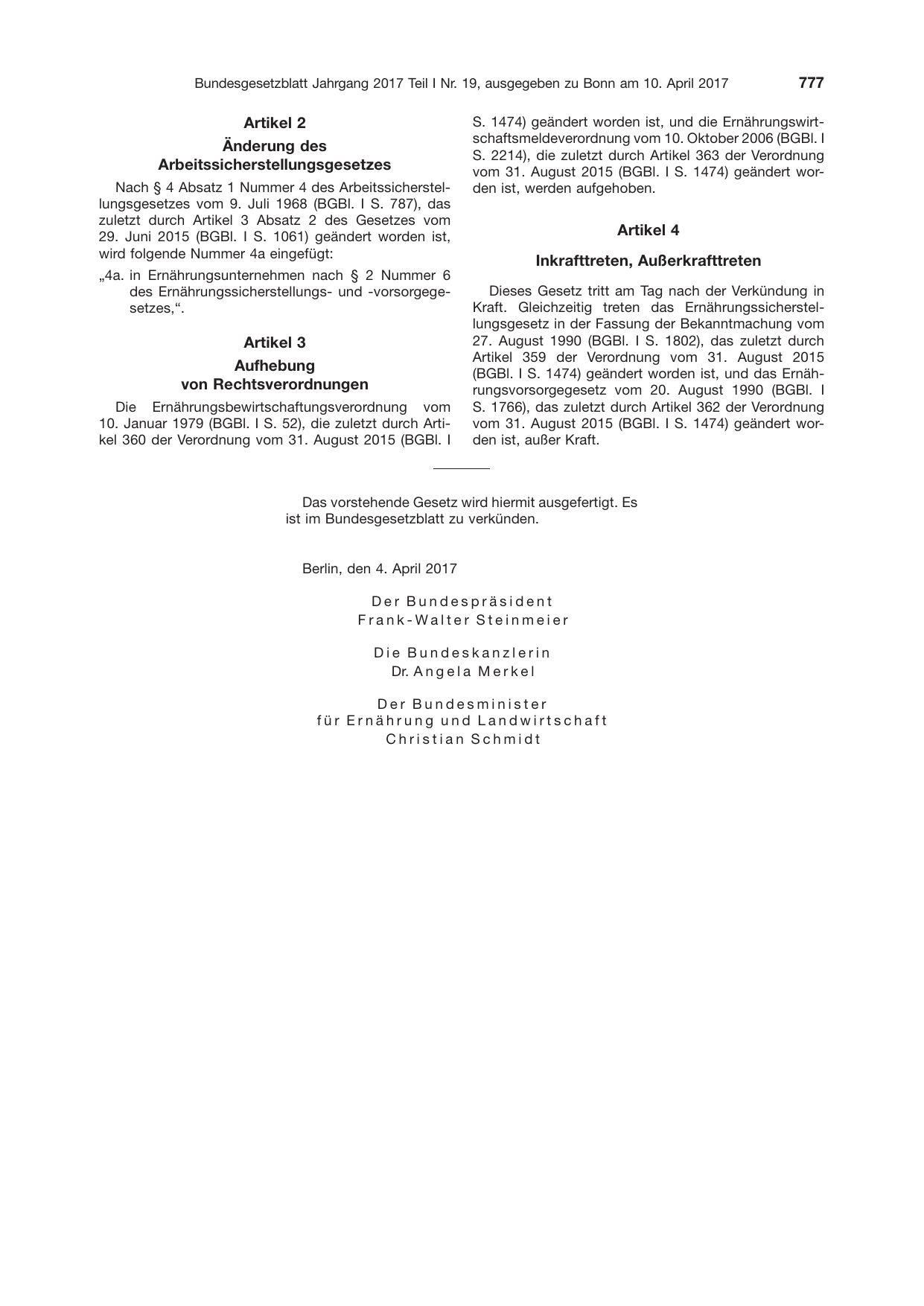 BGBl. 2017, Seite 777 — Originalseite als Abbildung