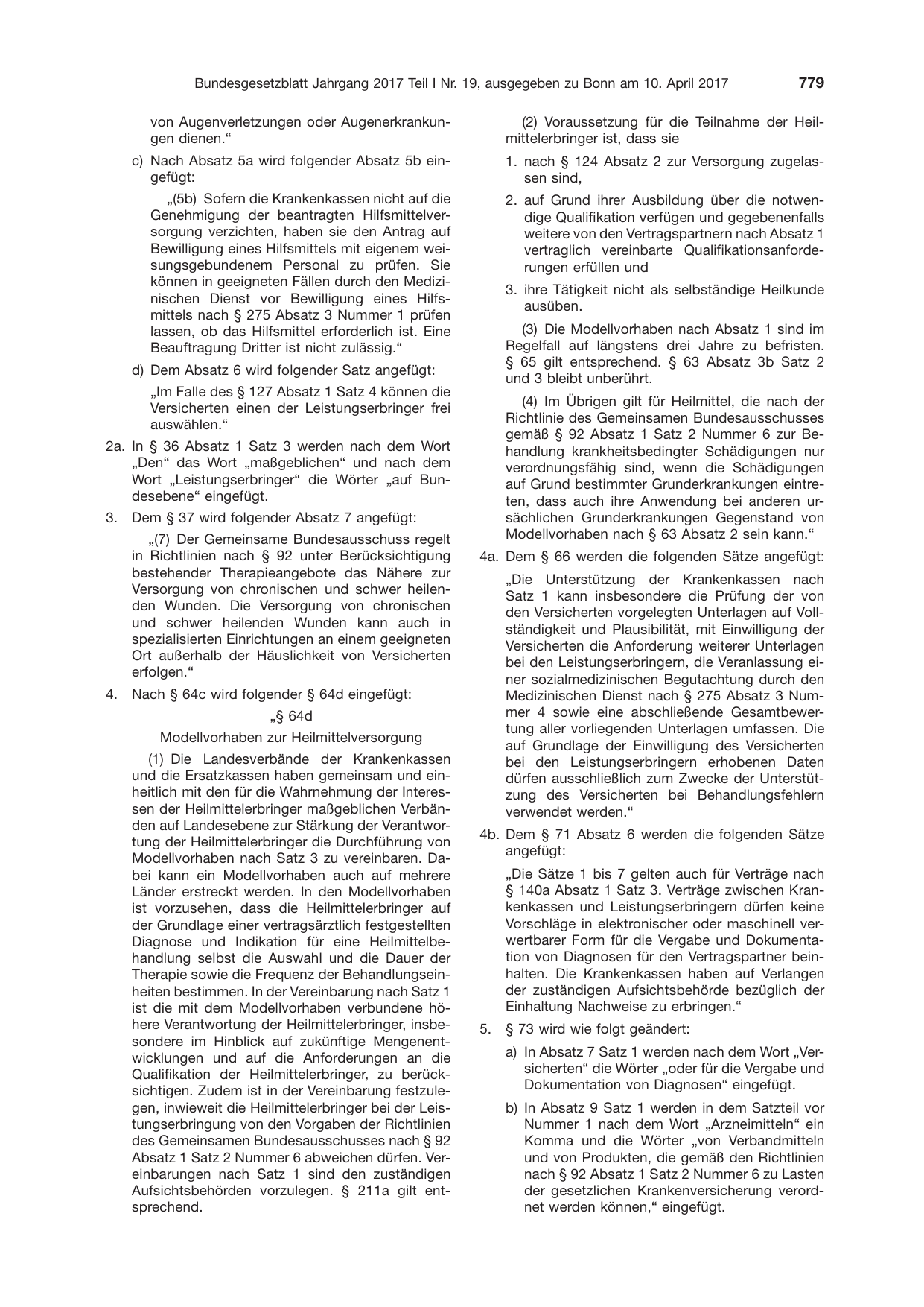 BGBl. 2017, Seite 779 — Originalseite als Abbildung