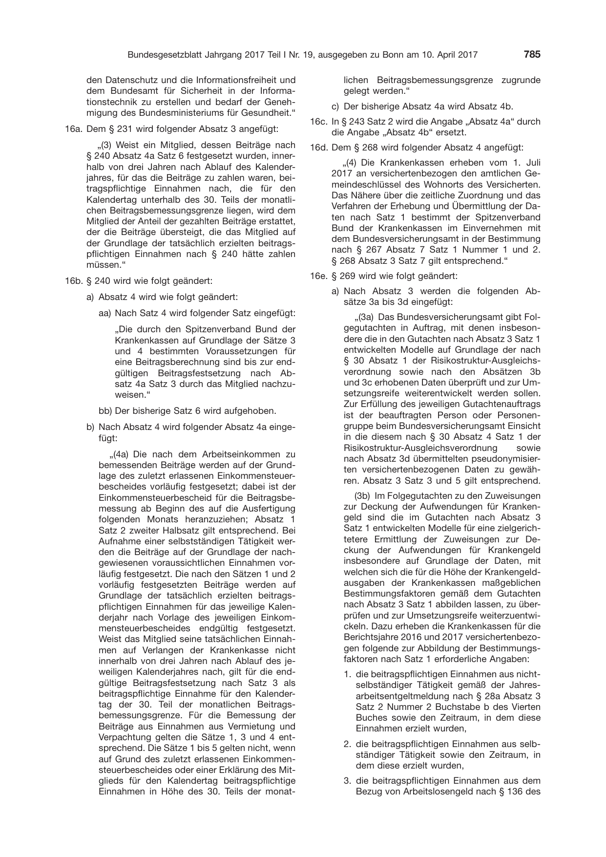 BGBl. 2017, Seite 785 — Originalseite als Abbildung