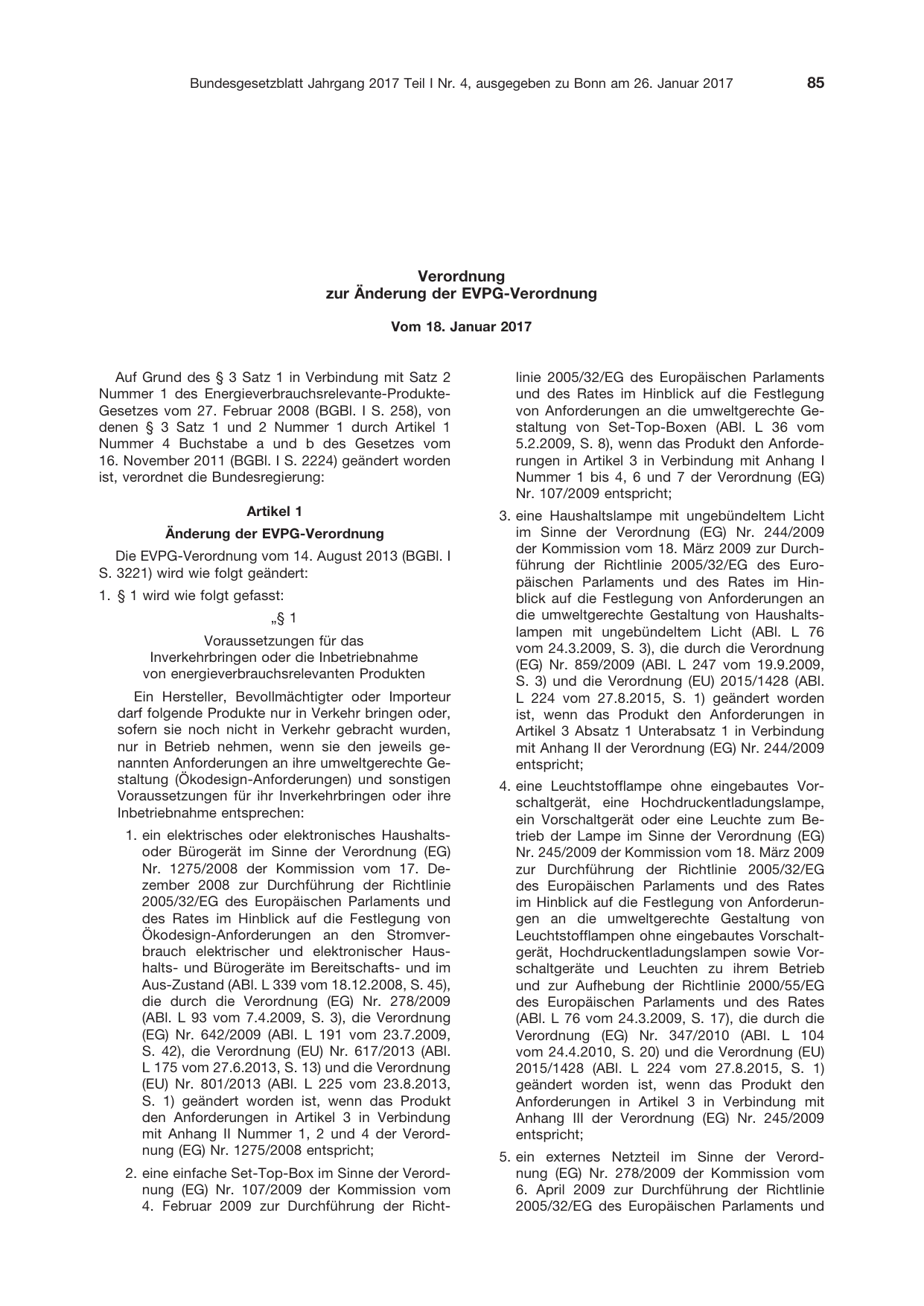 BGBl. 2017, Seite 85 — Originalseite als Abbildung