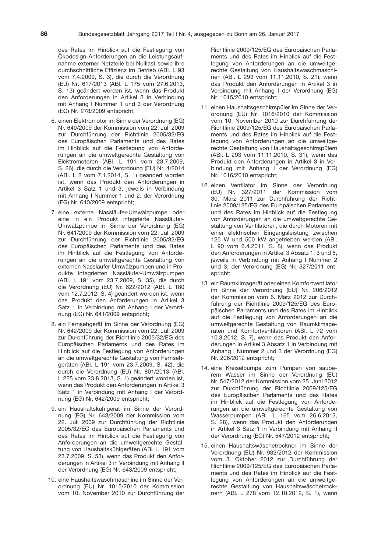 BGBl. 2017, Seite 86 — Originalseite als Abbildung