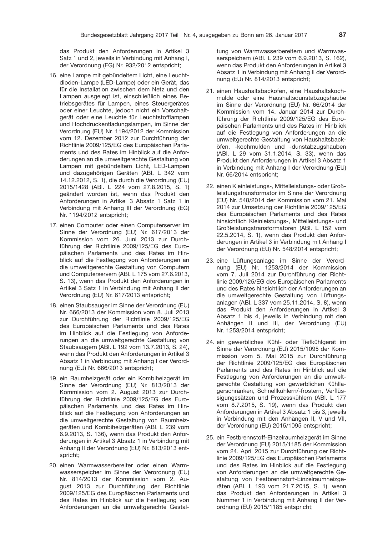 BGBl. 2017, Seite 87 — Originalseite als Abbildung