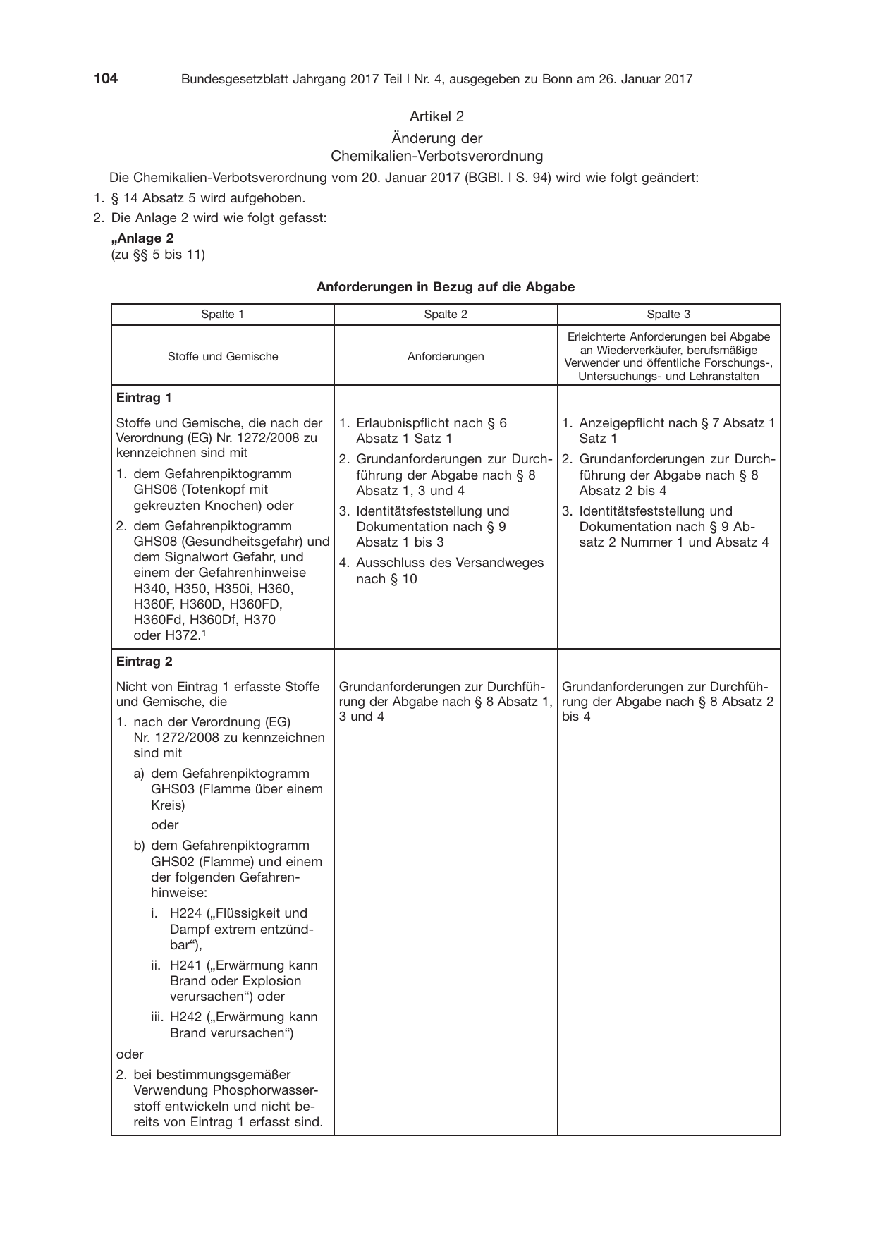 BGBl. 2017, Seite 104 — Originalseite als Abbildung