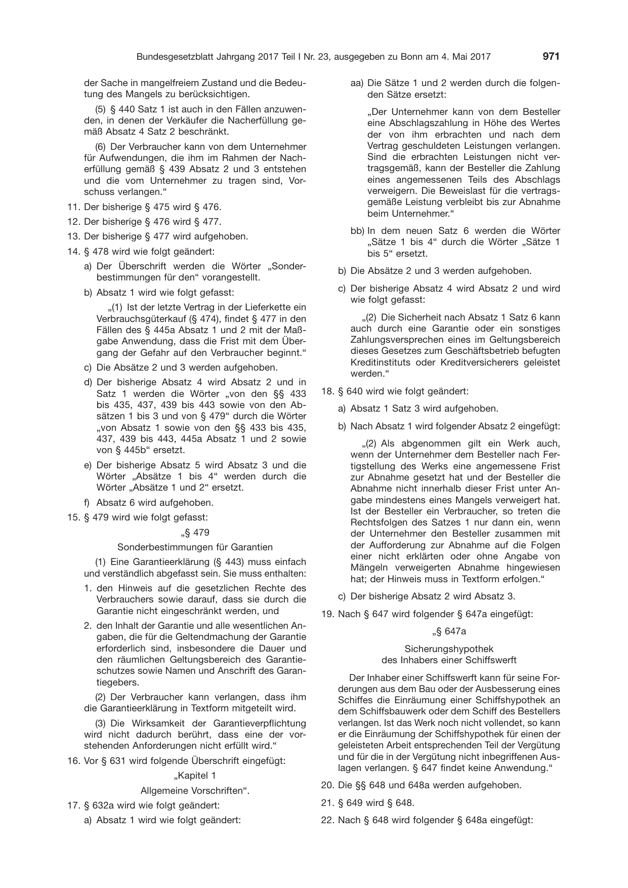 BGBl. 2017, Seite 971 — Originalseite als Abbildung