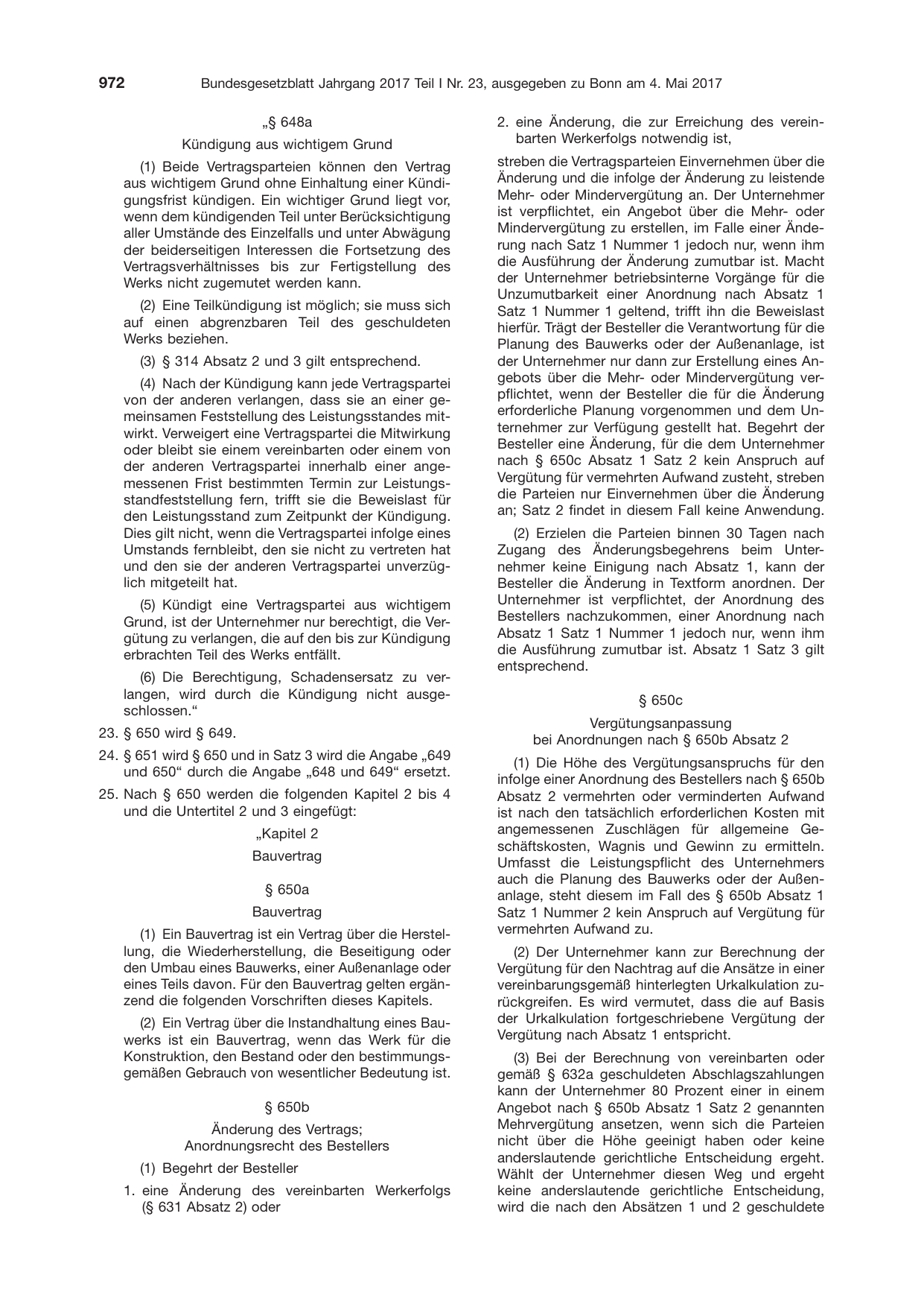 BGBl. 2017, Seite 972 — Originalseite als Abbildung