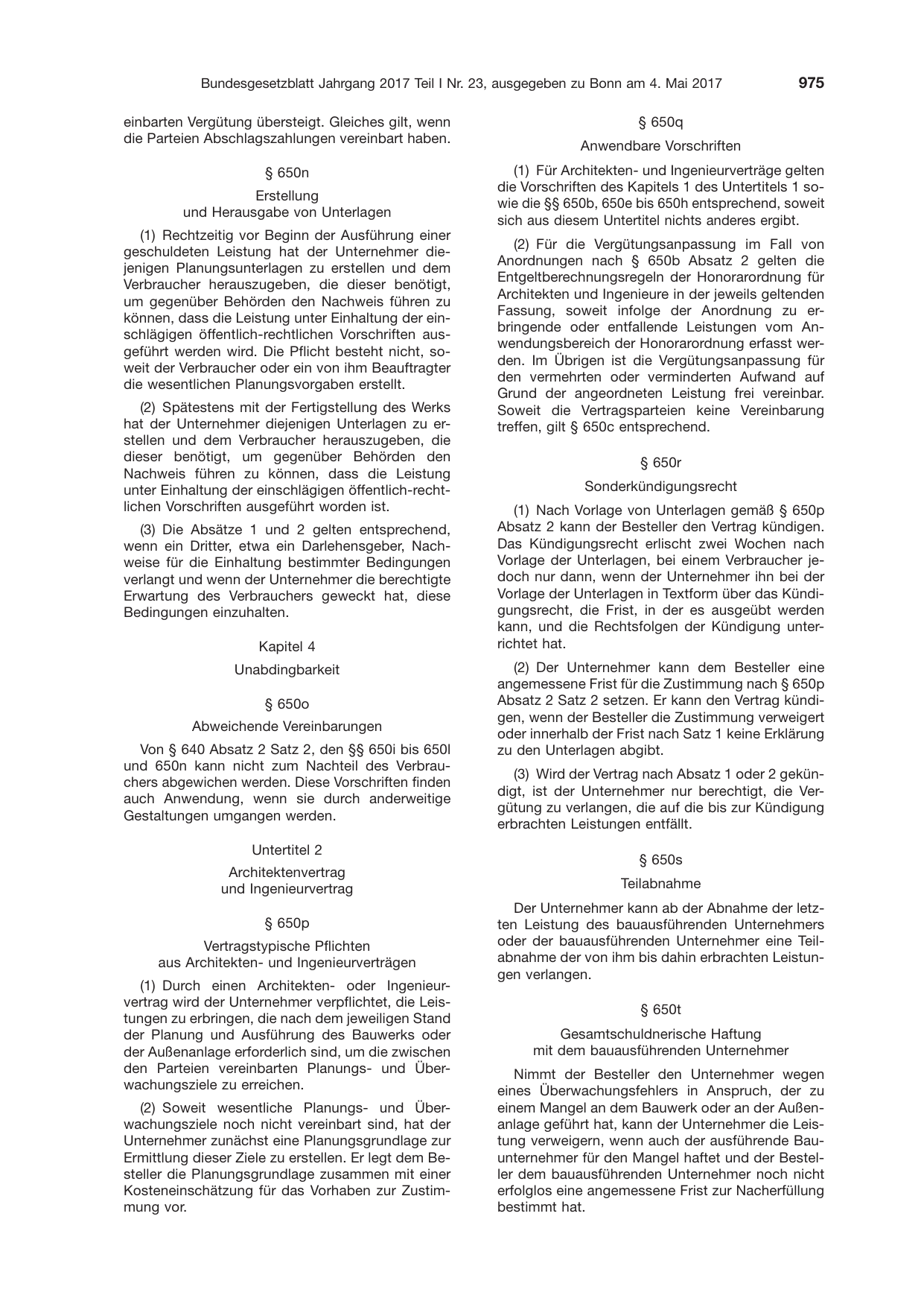 BGBl. 2017, Seite 975 — Originalseite als Abbildung