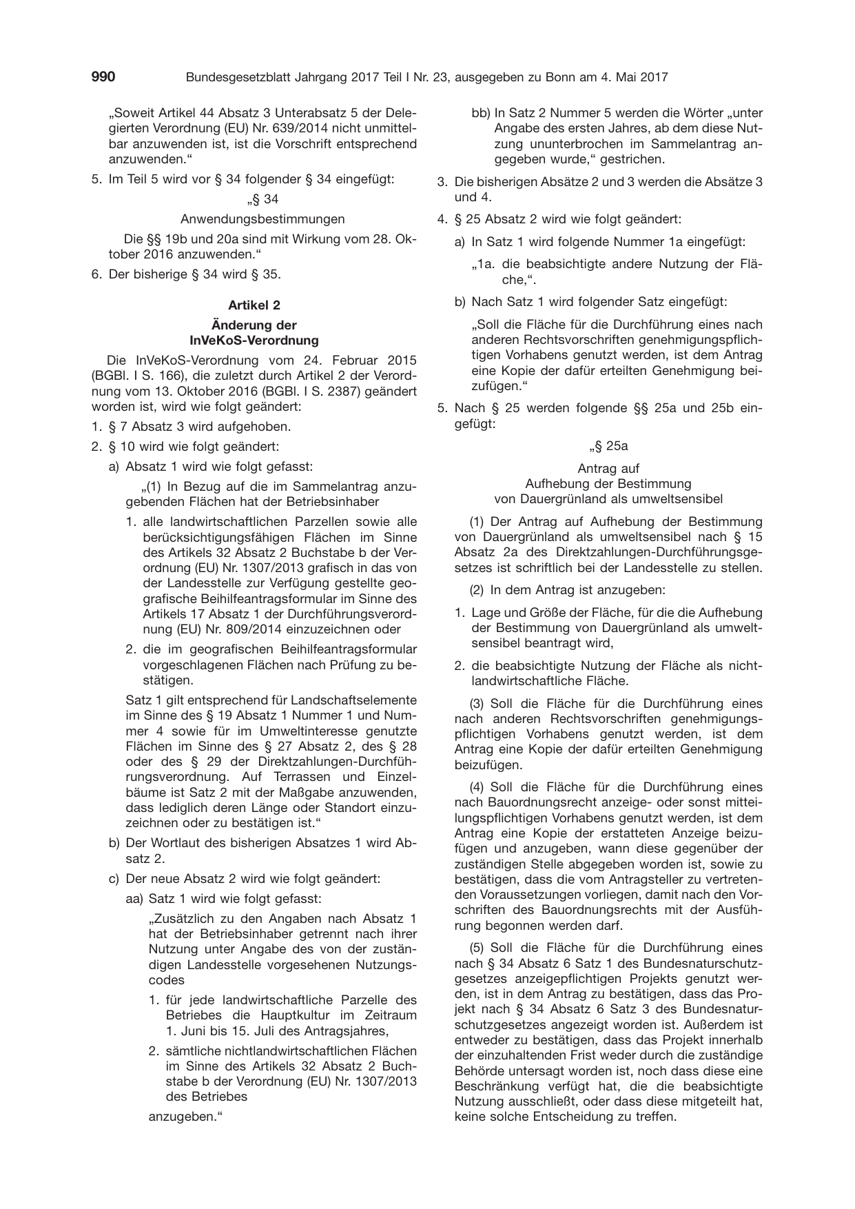 BGBl. 2017, Seite 990 — Originalseite als Abbildung