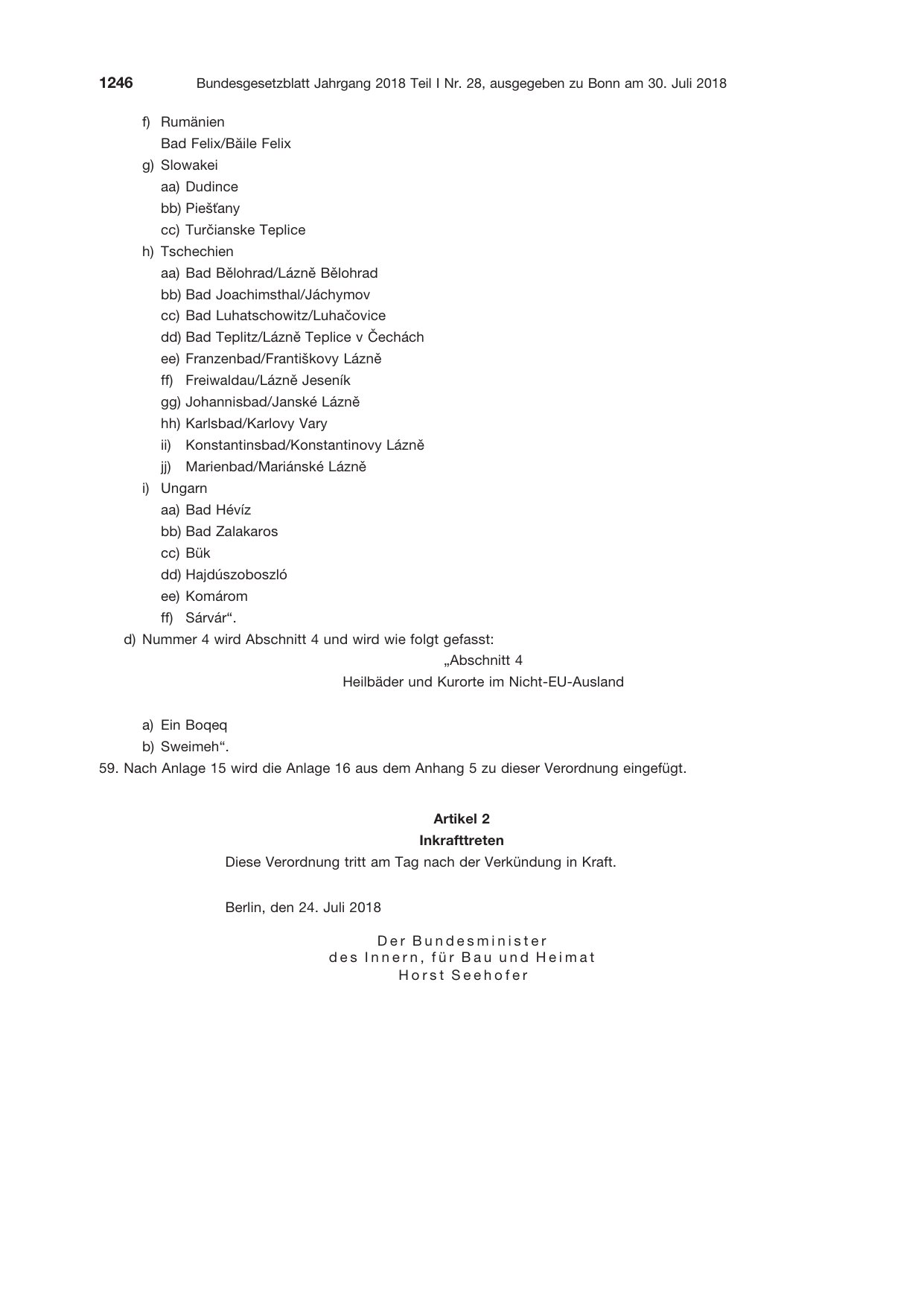 BGBl. 2018, Seite 1246 — Originalseite als Abbildung
