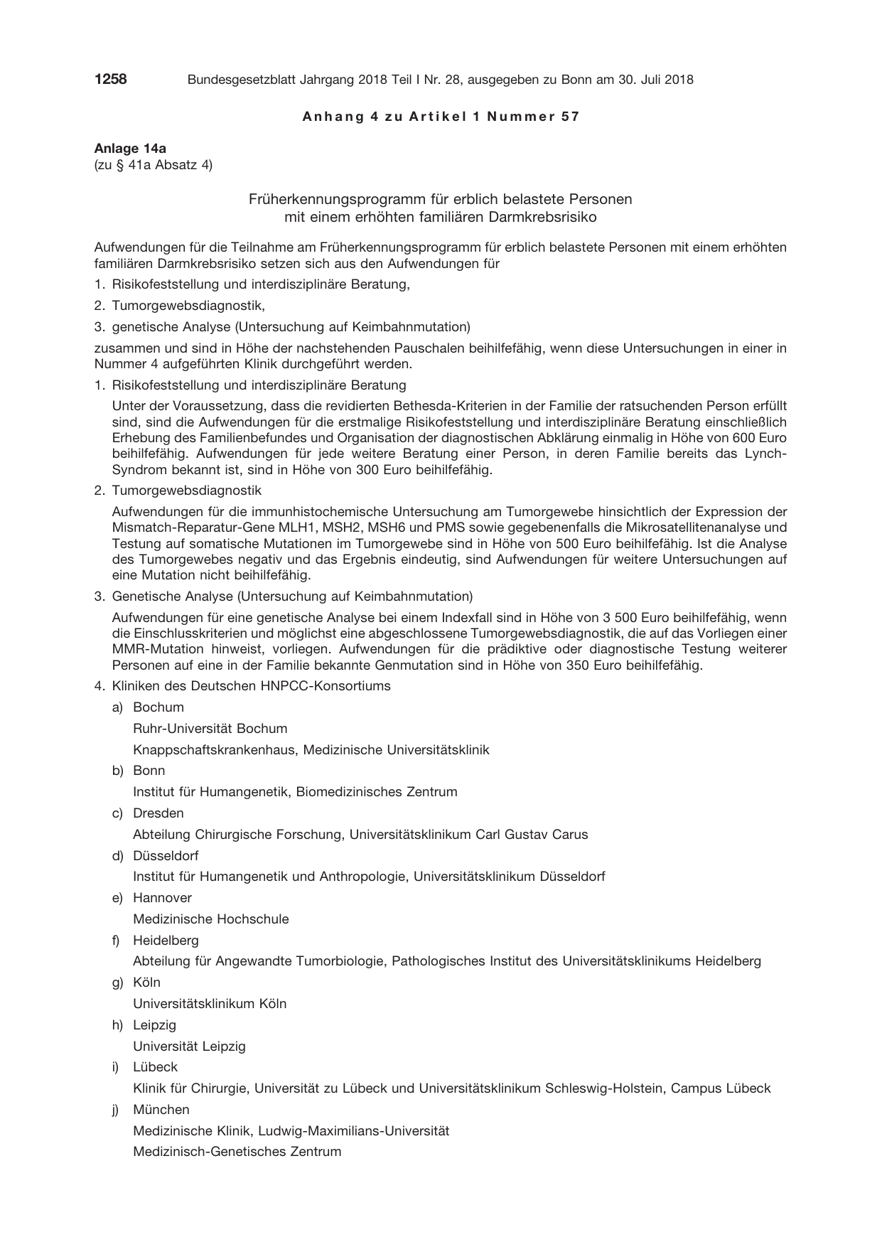 BGBl. 2018, Seite 1258 — Originalseite als Abbildung