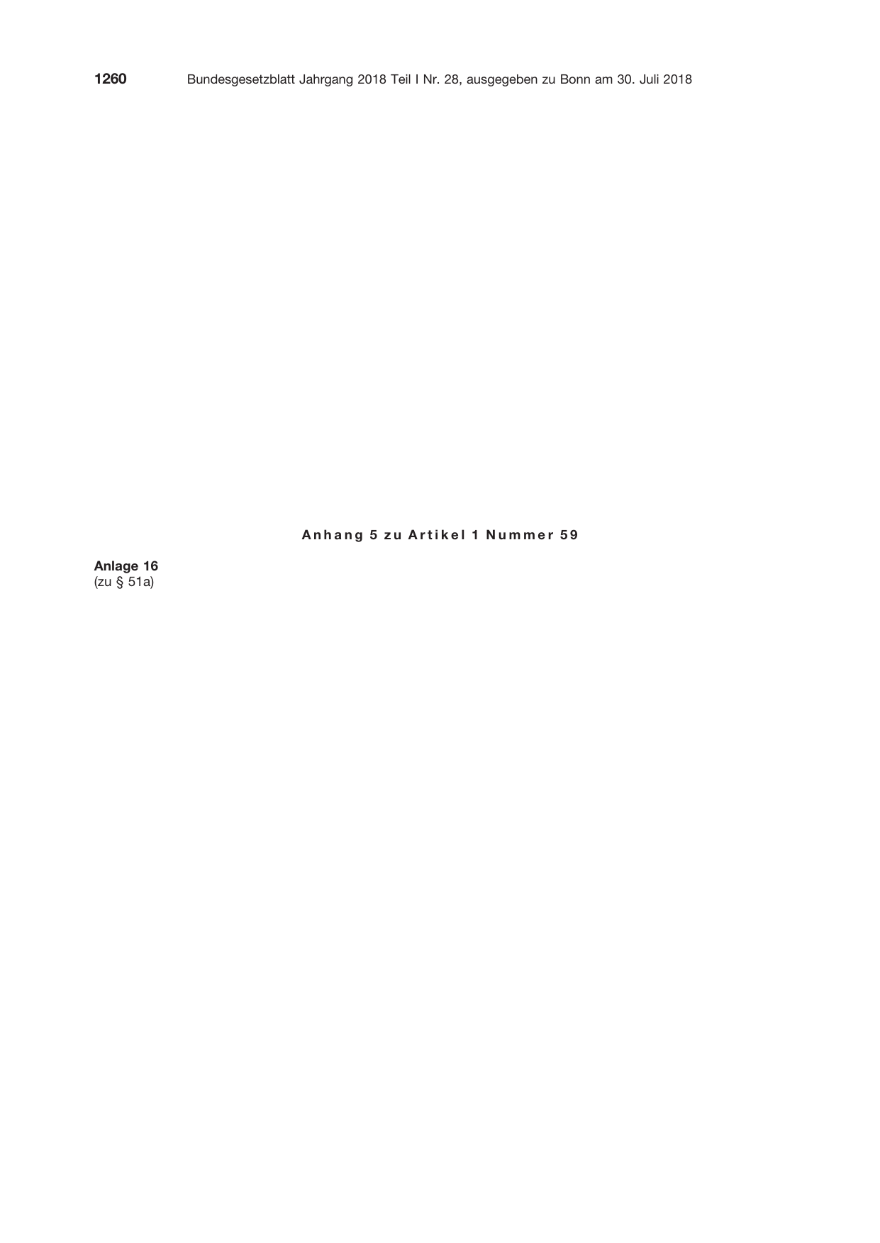 BGBl. 2018, Seite 1260 — Originalseite als Abbildung