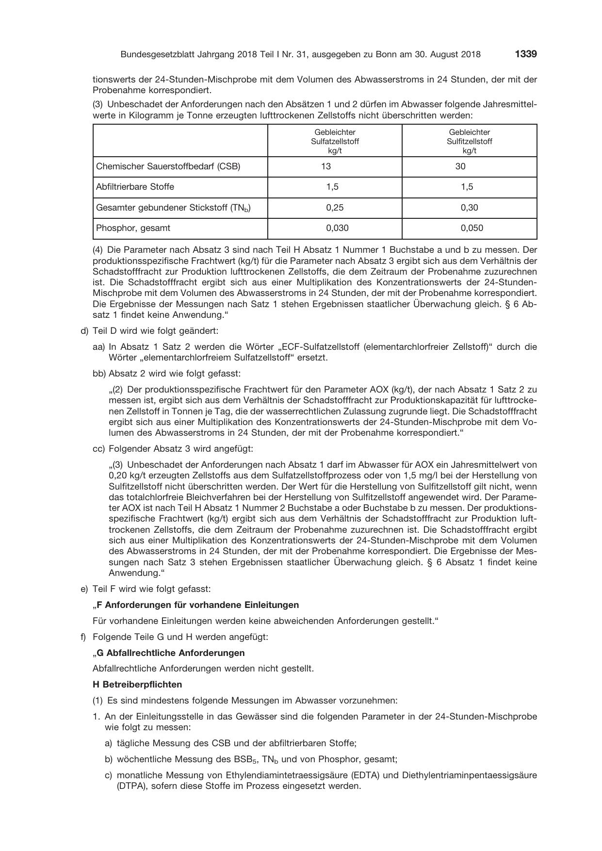 BGBl. 2018, Seite 1339 — Originalseite als Abbildung