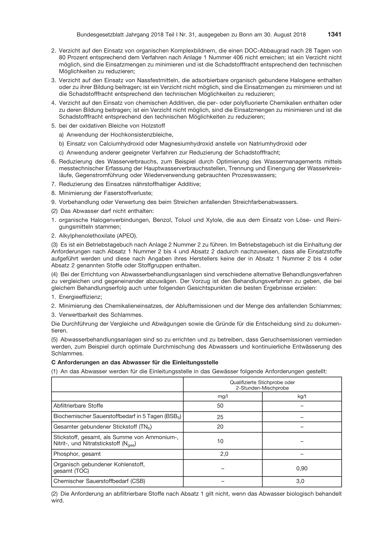 BGBl. 2018, Seite 1341 — Originalseite als Abbildung