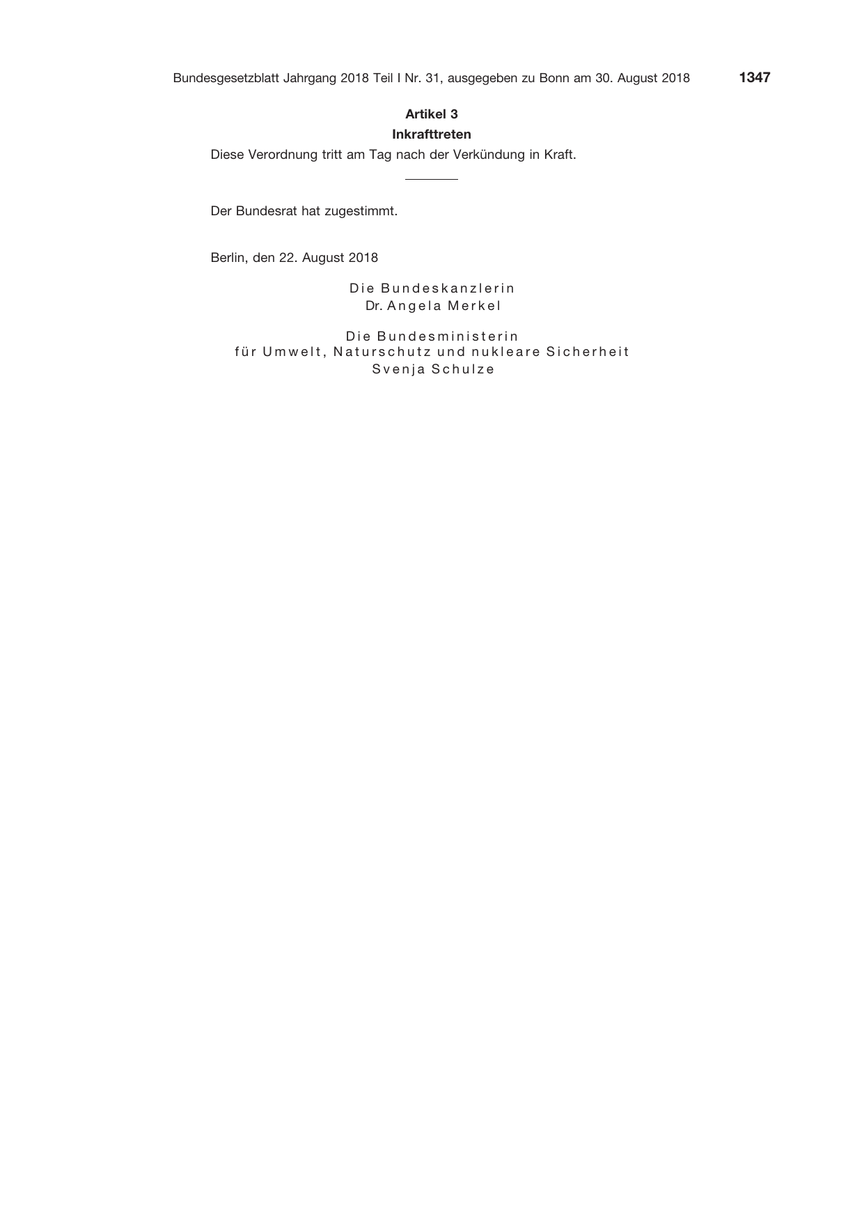 BGBl. 2018, Seite 1347 — Originalseite als Abbildung