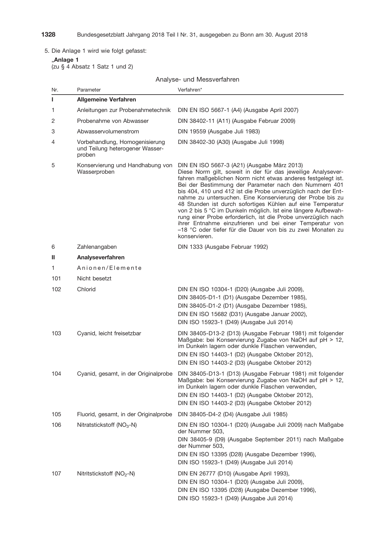 BGBl. 2018, Seite 1328 — Originalseite als Abbildung
