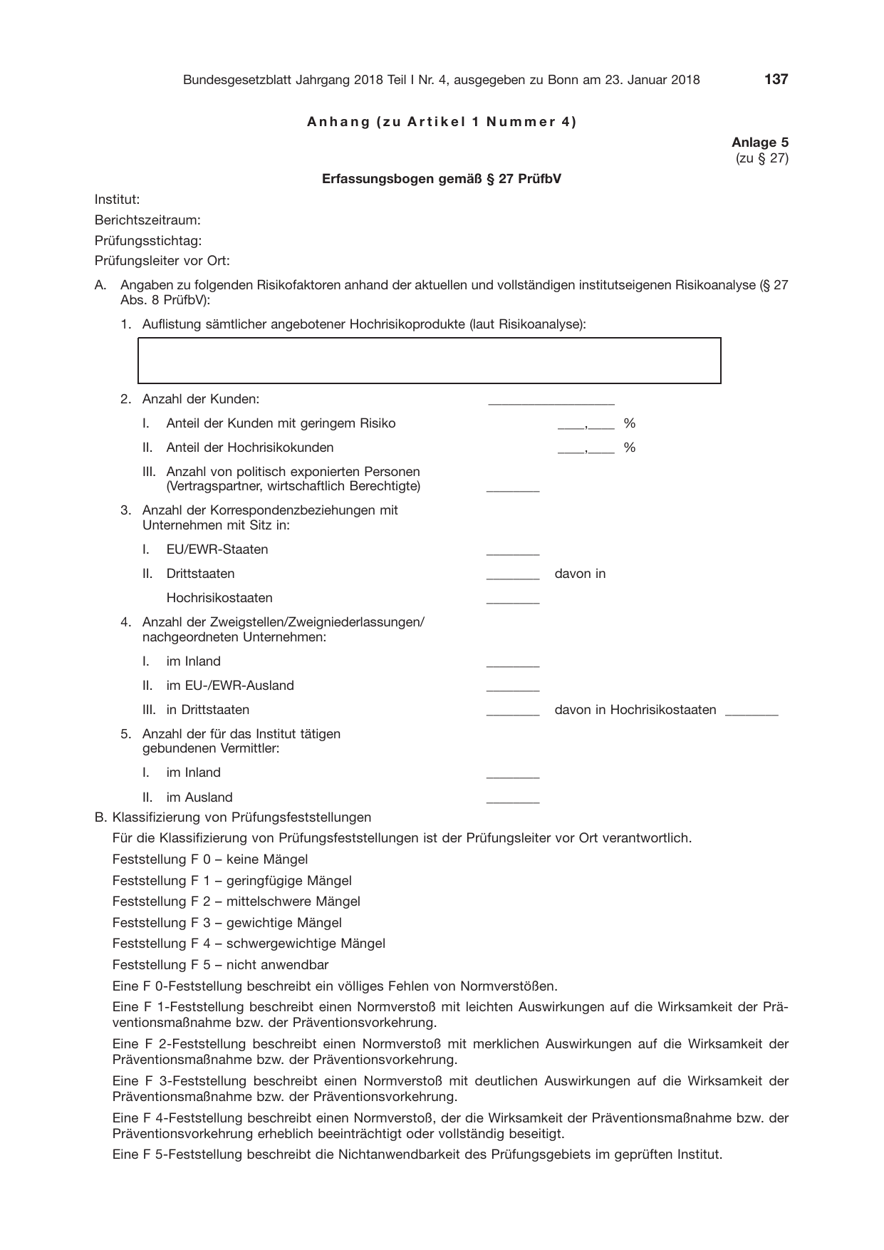BGBl. 2018, Seite 137 — Originalseite als Abbildung