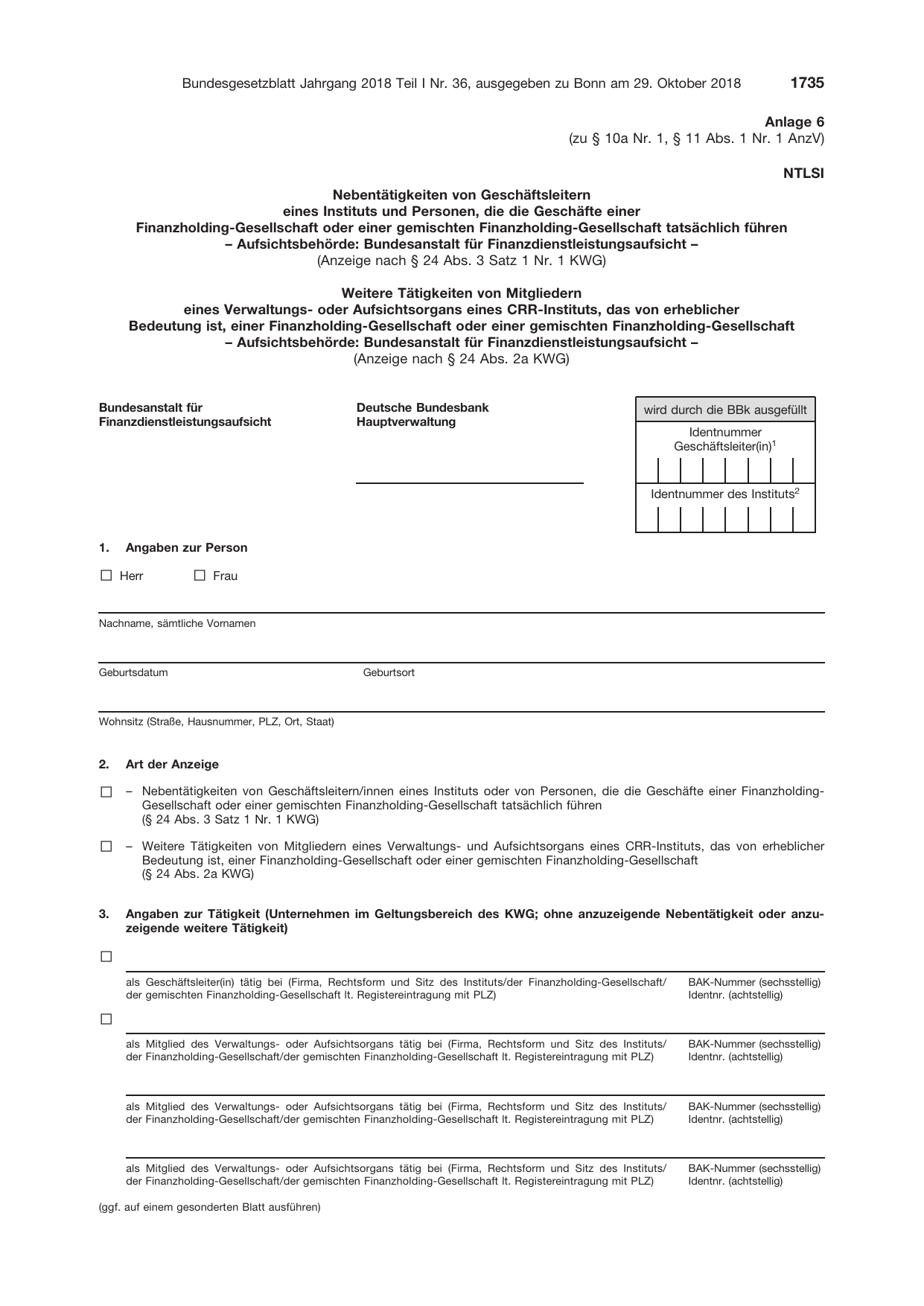 BGBl. 2018, Seite 1735 — Originalseite als Abbildung