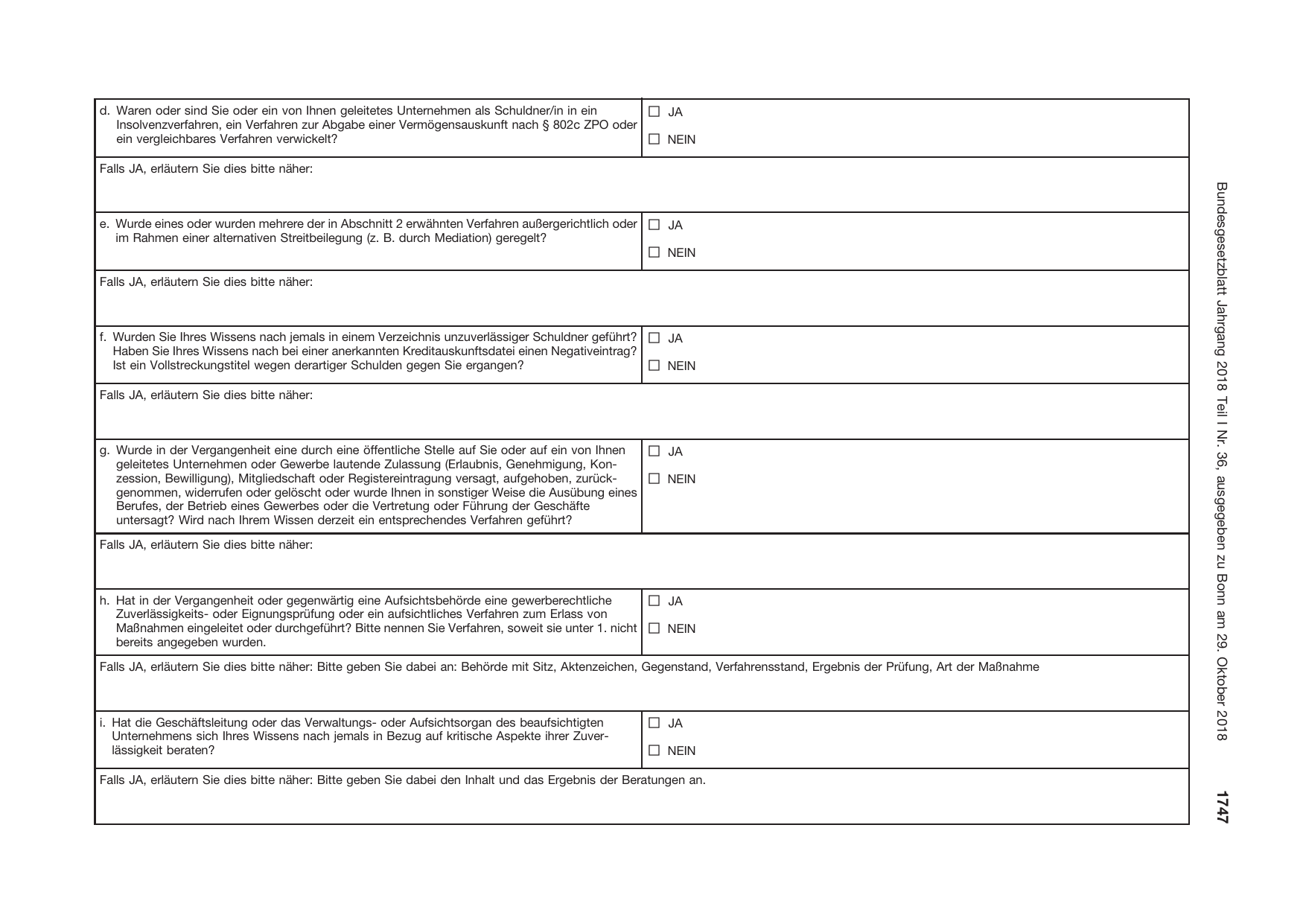 BGBl. 2018, Seite 1747 — Originalseite als Abbildung