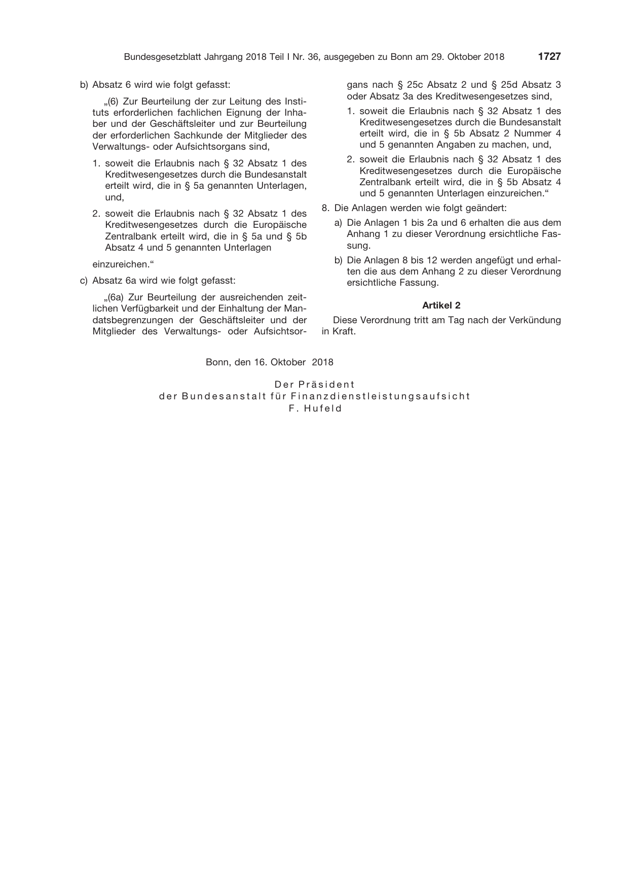 BGBl. 2018, Seite 1727 — Originalseite als Abbildung