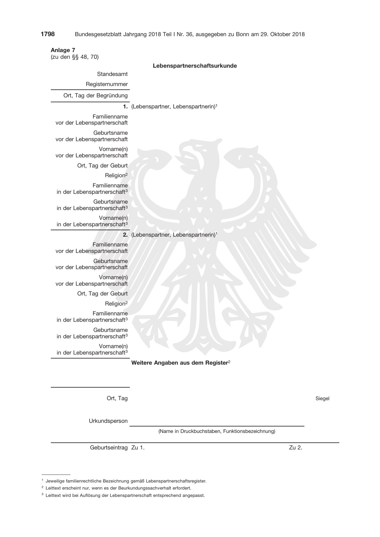 BGBl. 2018, Seite 1798 — Originalseite als Abbildung