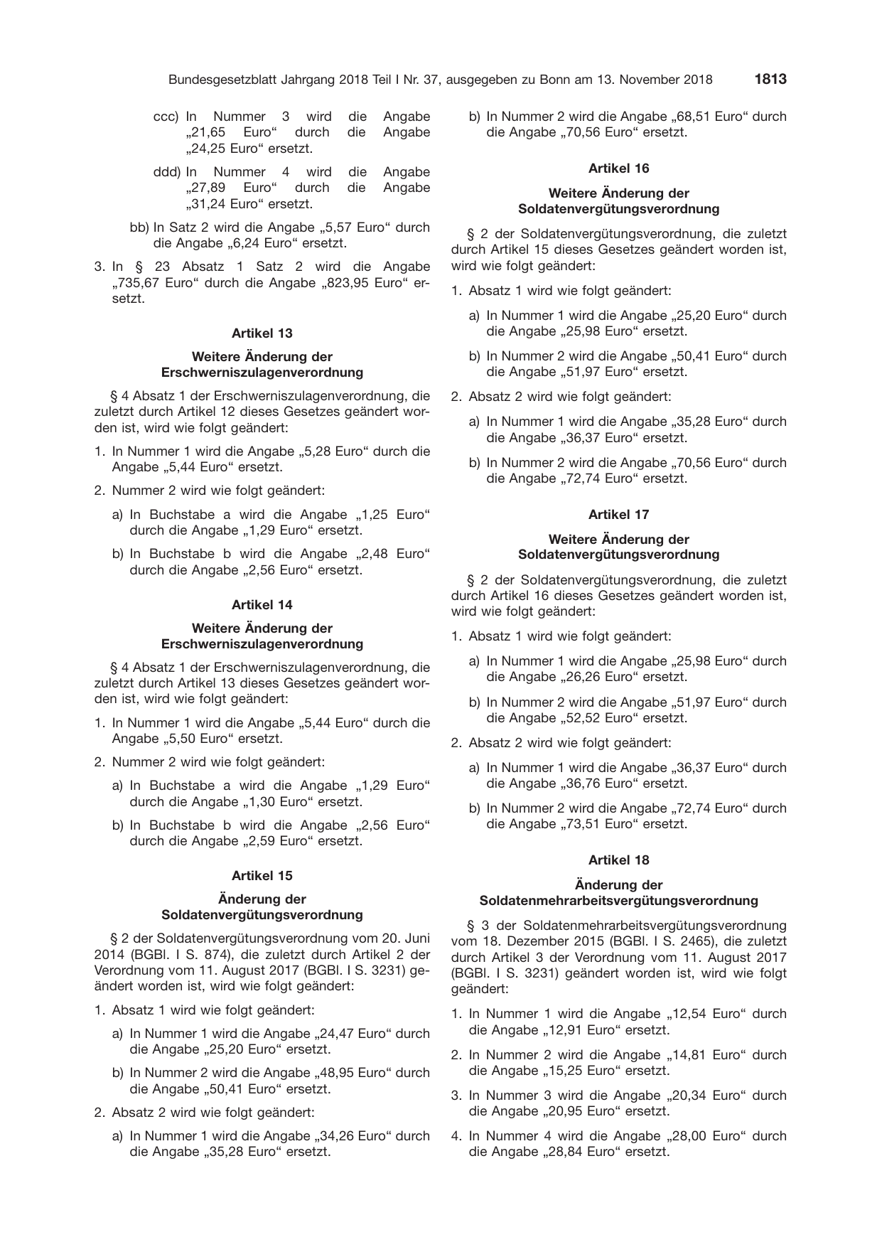 BGBl. 2018, Seite 1813 — Originalseite als Abbildung