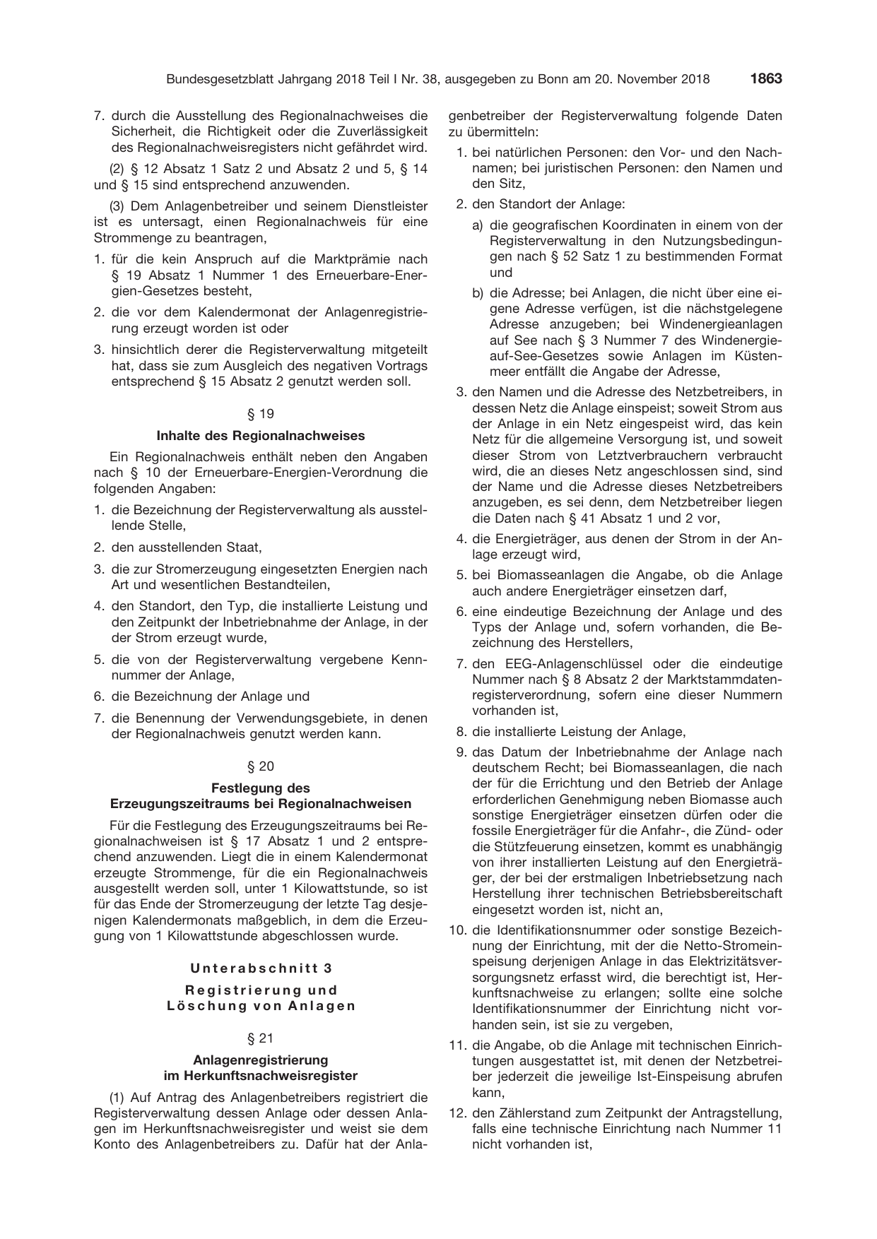 BGBl. 2018, Seite 1863 — Originalseite als Abbildung