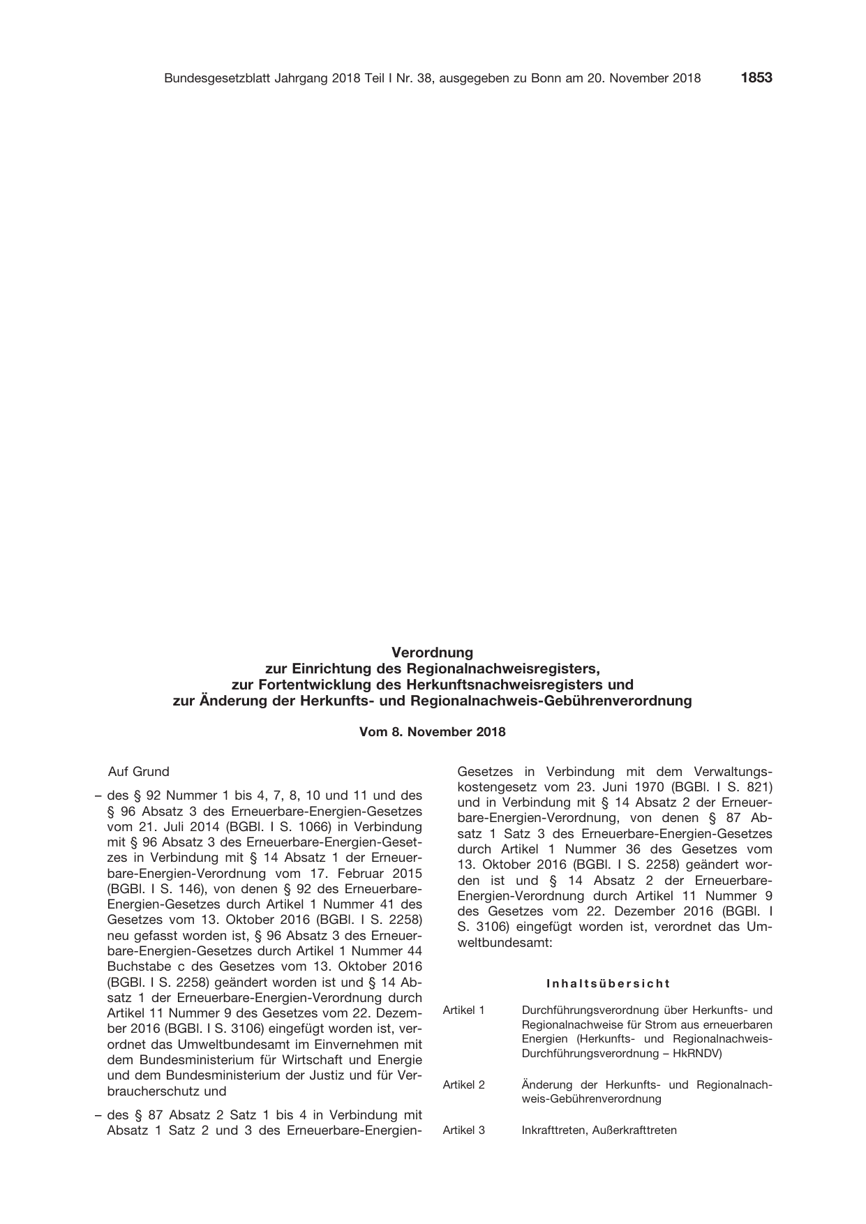 BGBl. 2018, Seite 1853 — Originalseite als Abbildung